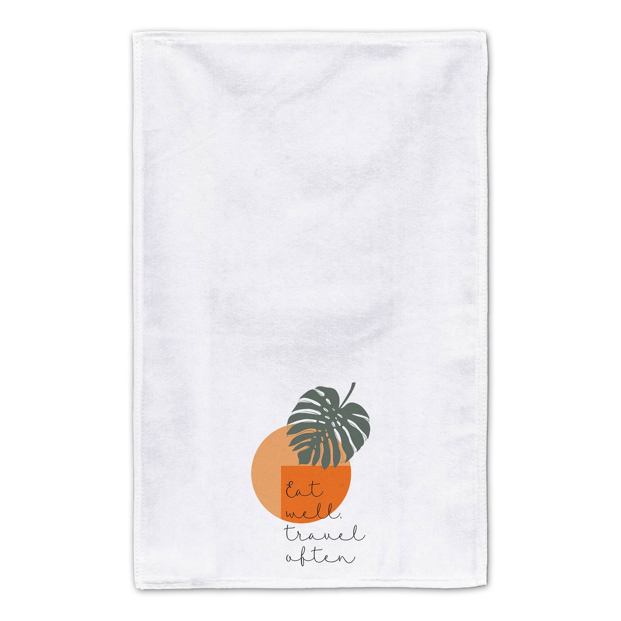 Eat Well Travel Often 16" x 25" Tea Towel Set of 2