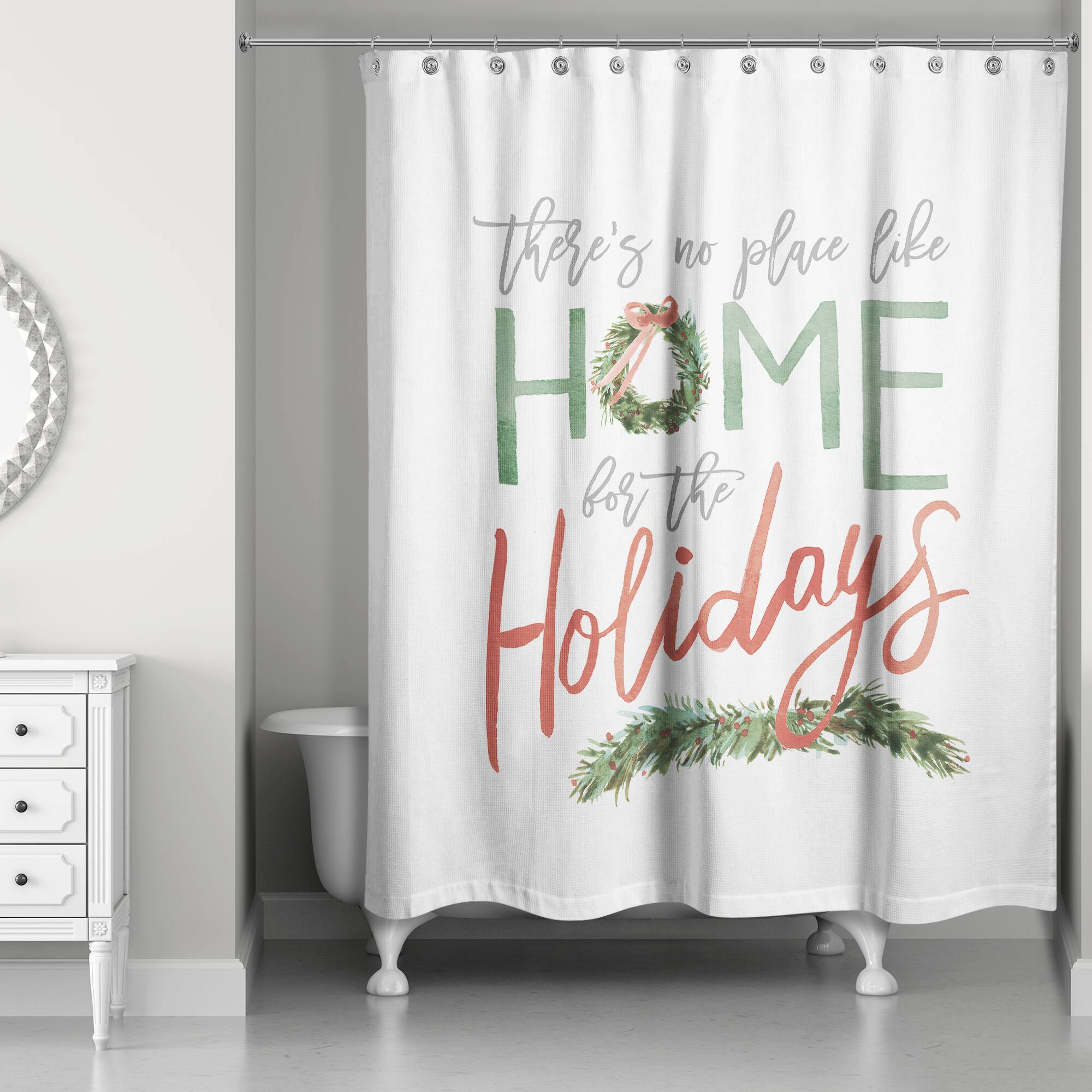 Home for the Holidays 71&#x22; x 74&#x22; Shower Curtain