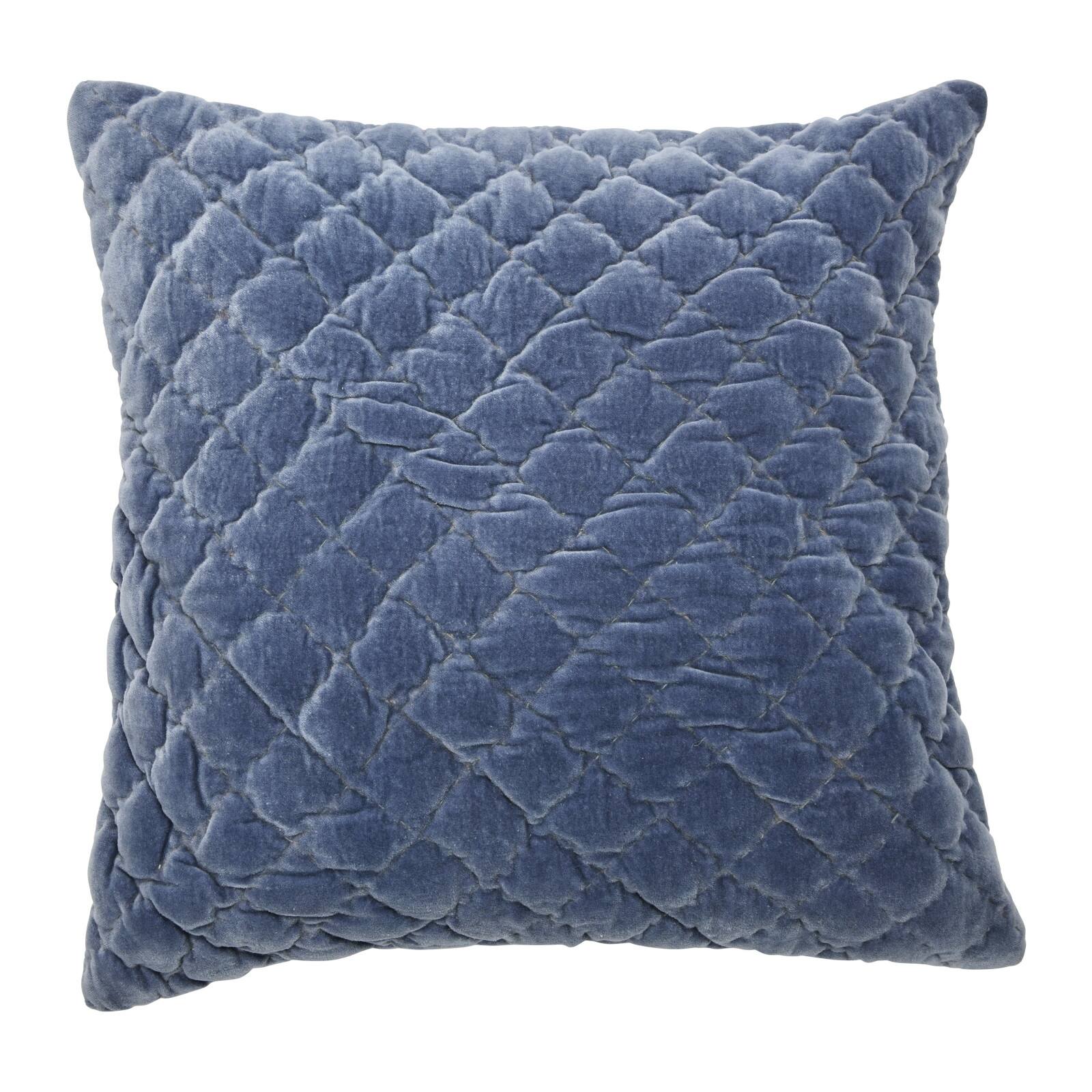 Hello Honey® 20'' Square Quilted Velvet Pillow Cover