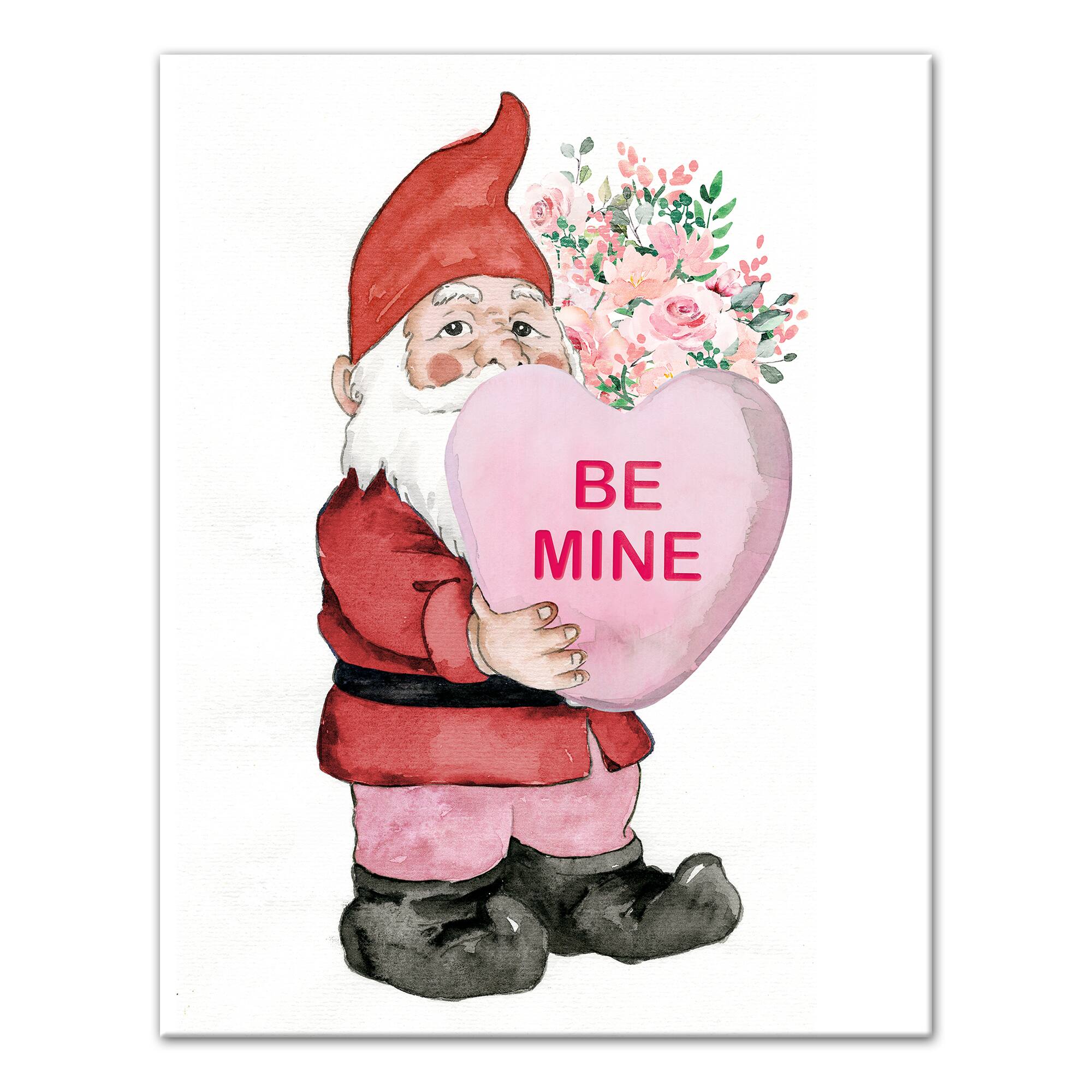 Be Mine Gnome Canvas Wall Art