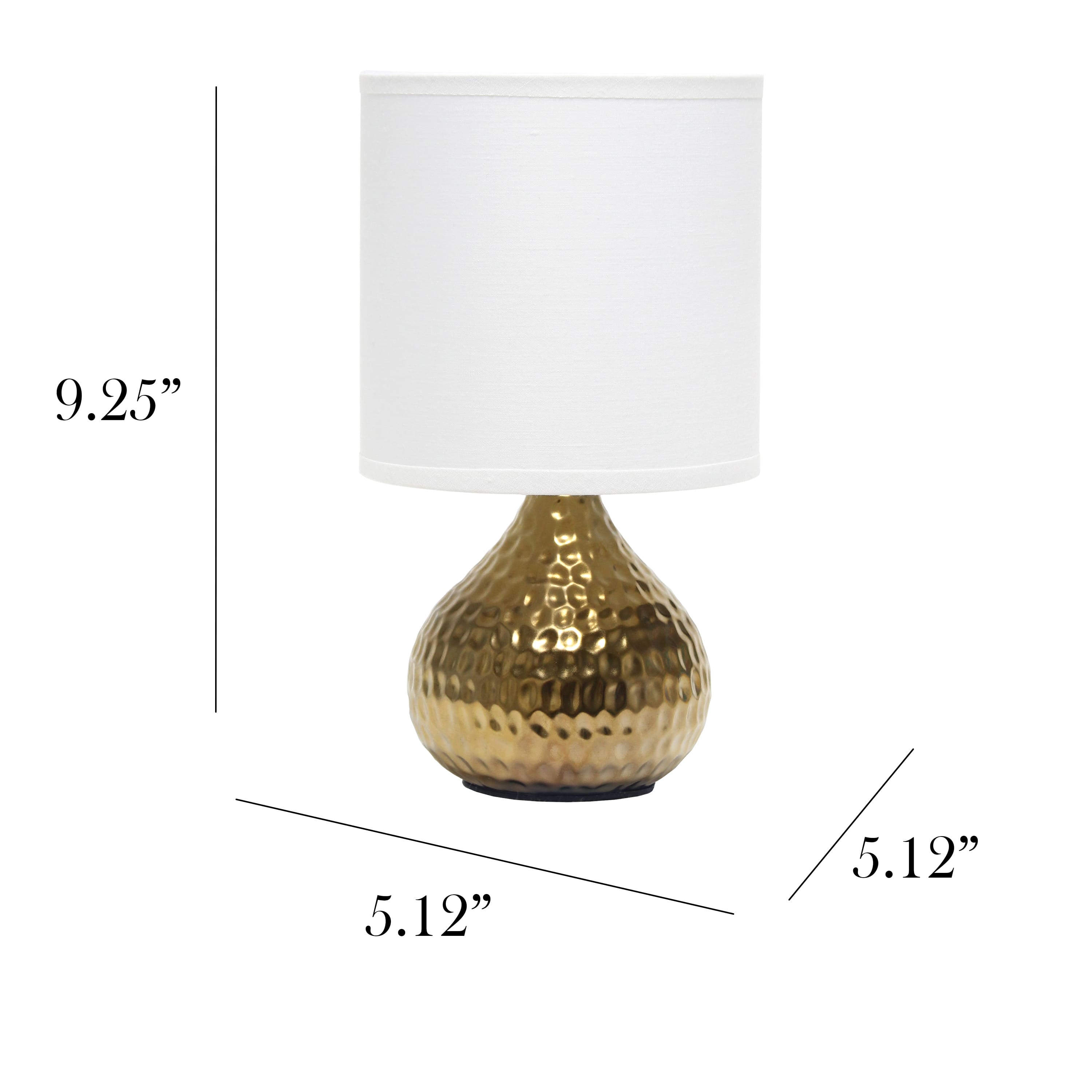 Simple Designs Hammered Gold Table Lamp