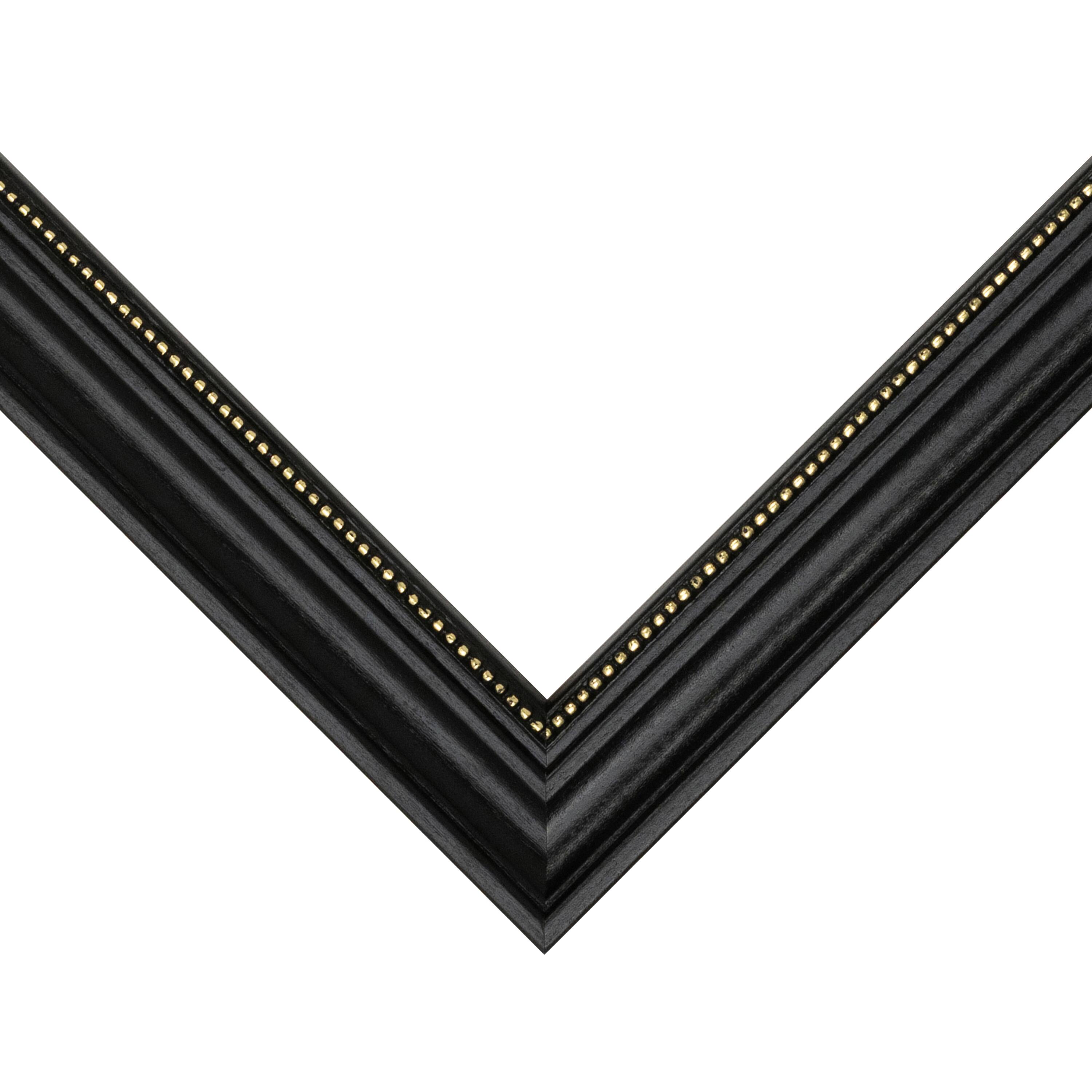 Frame USA Boardroom Black with Gold Bead Single Image Picture Frame