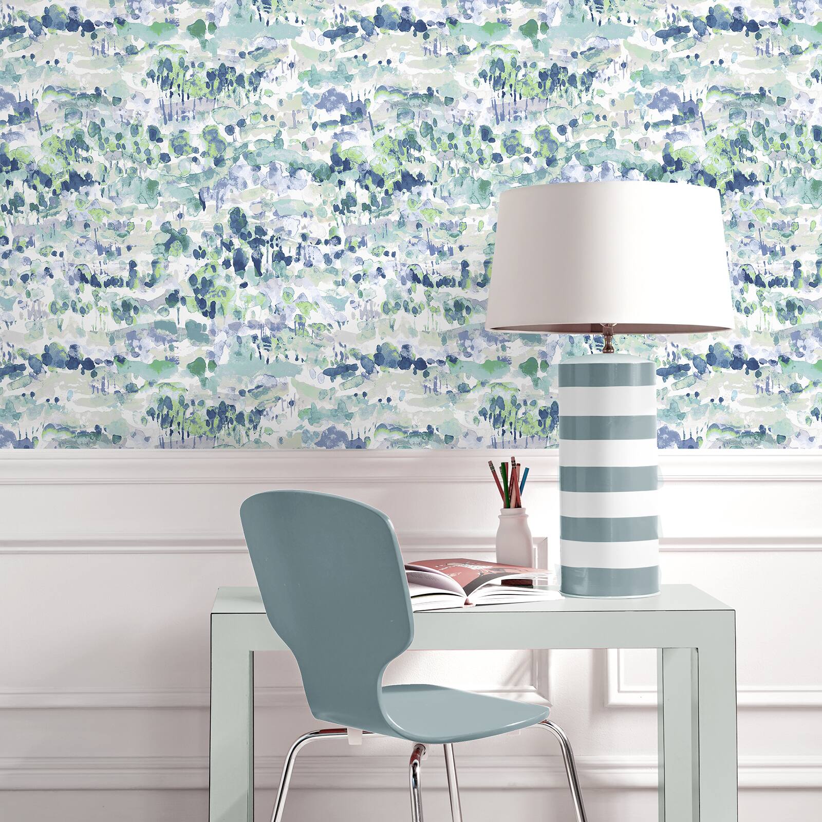 Surface Style Water Coloring Peel & Stick Wallpaper