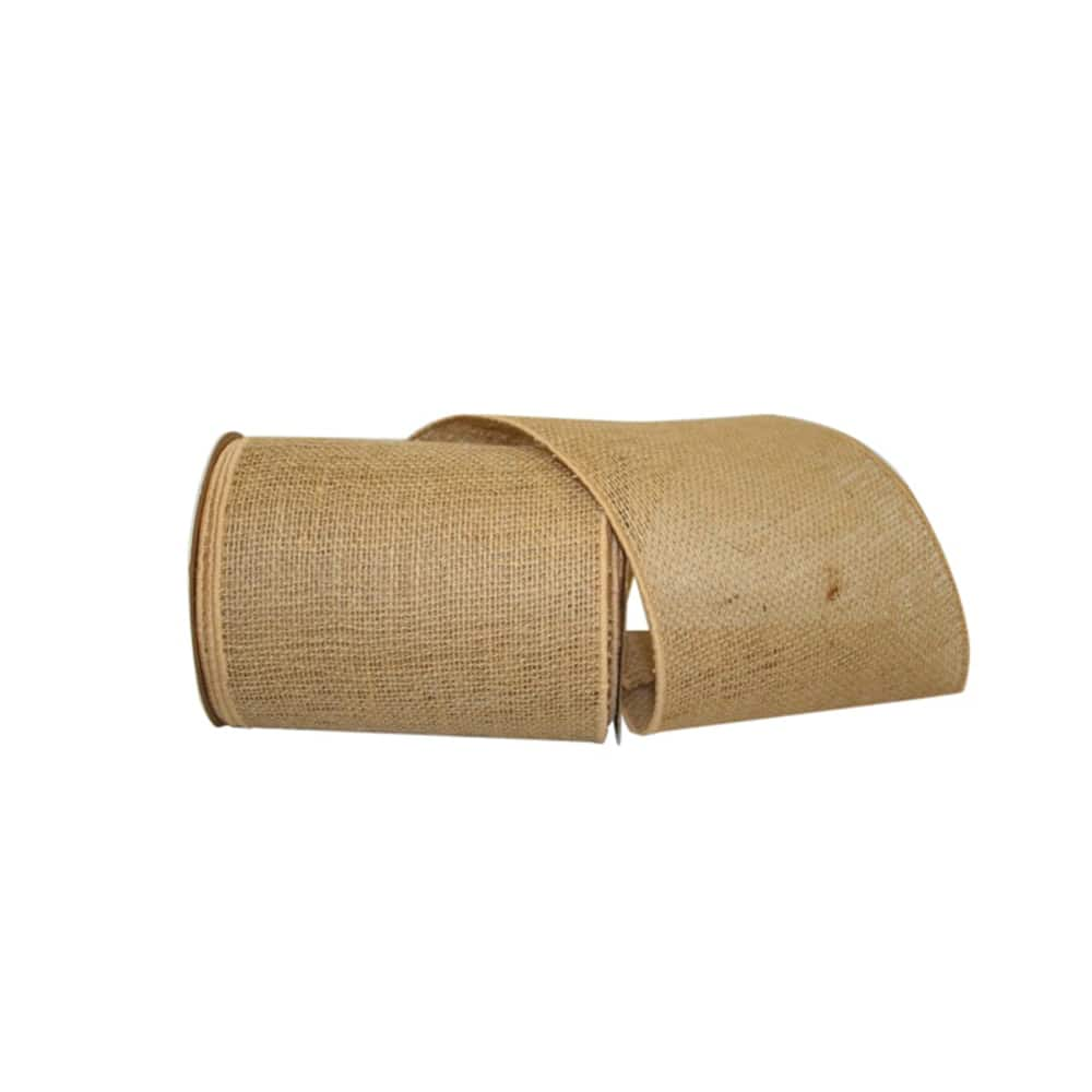 Jam Paper 6 x 10yd. Burlap Wired Ribbon in Natural | Michaels