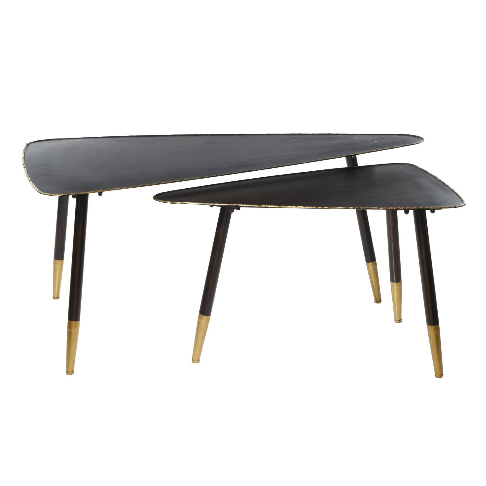 Black Metal Modern Accent Table Set