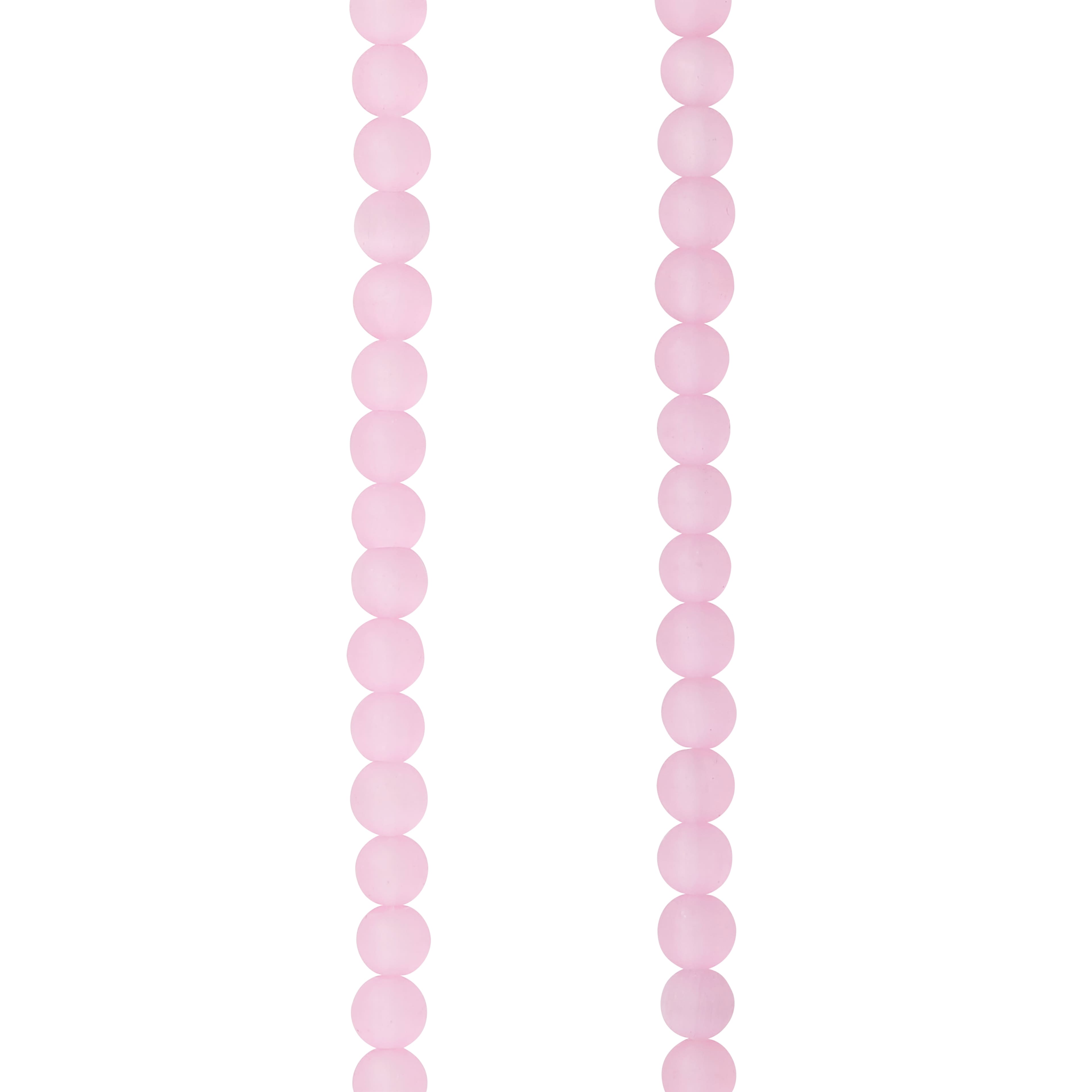 12 Pack: Pink Cat's Eye Round Glass Beads, 4mm by Bead Landing™