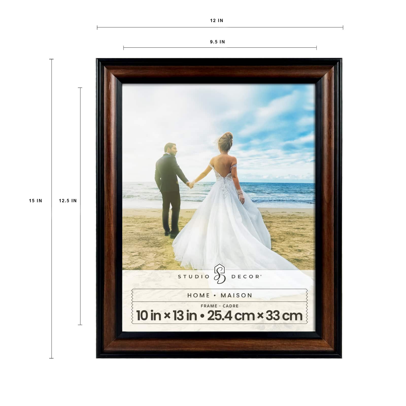 6 Pack: Home 10" x 13" Brown & Black Thin Frame by Studio Décor®