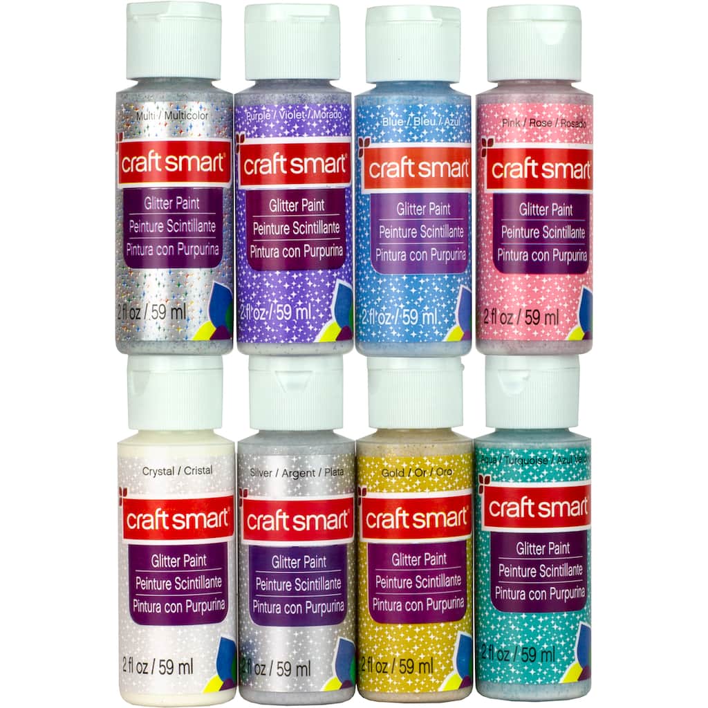 Glitter Acrylic Paint Set Value Pack by Craft Smart Glitter Acrylic Paint Set Value Pack by Craft Smart