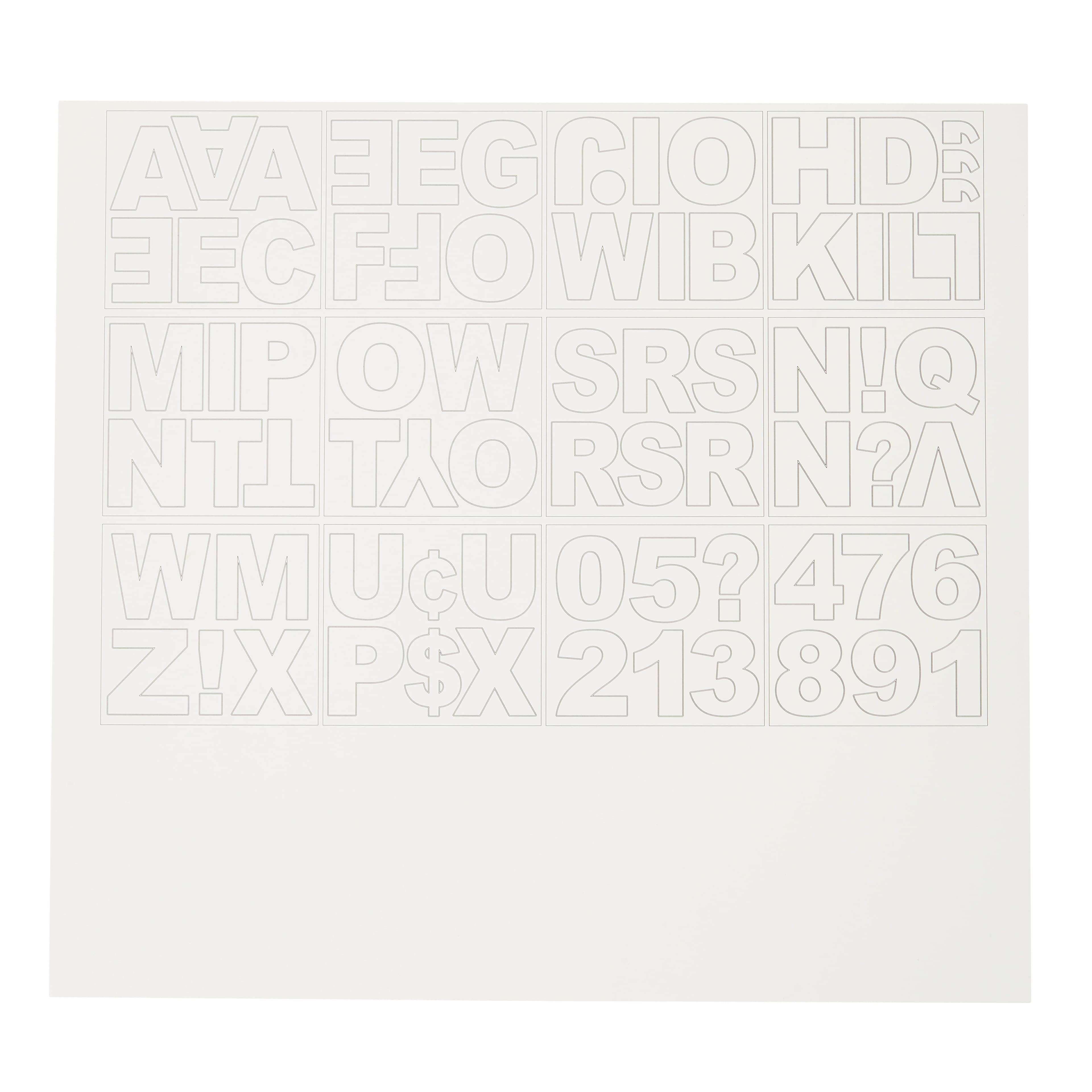 Large White Block Alphabet Stickers by Recollections™