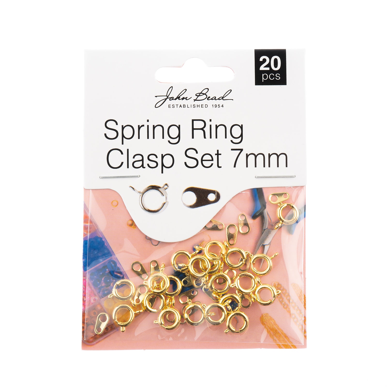 John Bead Must Have Findings 7mm Spring Ring Set, 20ct.