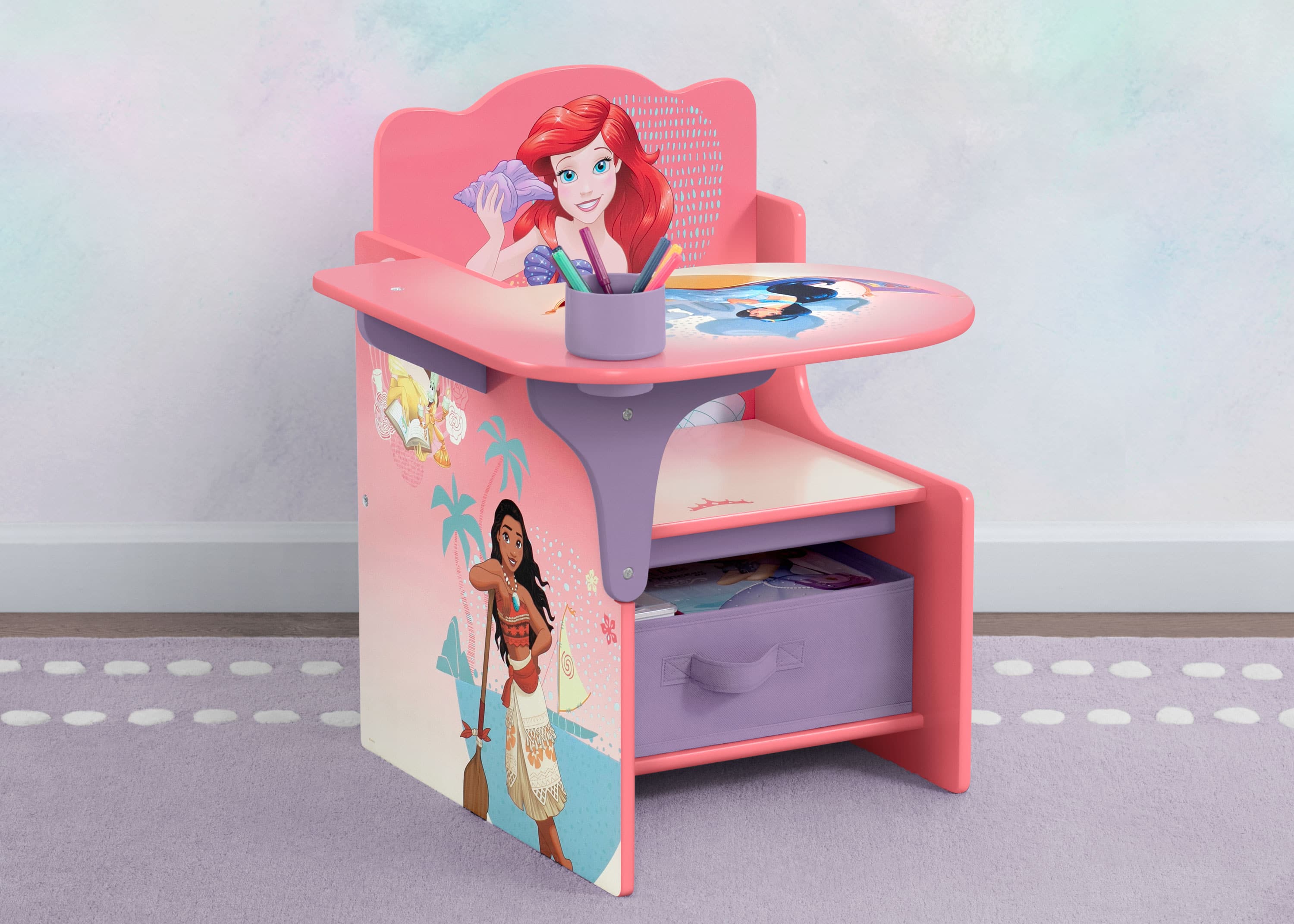 Delta Children Disney&#xAE; Princess Chair Desk with Storage Bin