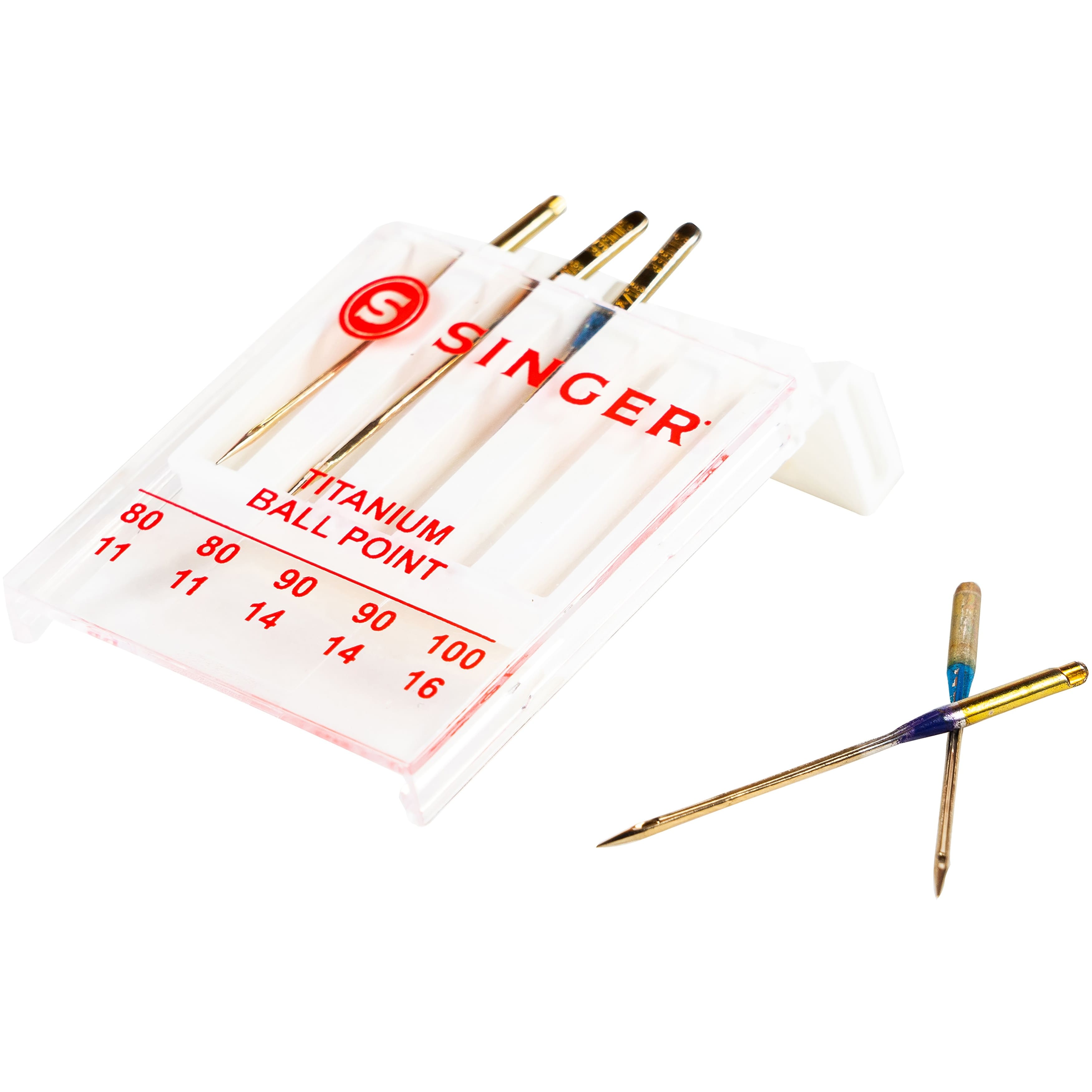 SINGER&#xAE; Titanium Universal Ball Point Machine Needles, 5ct.