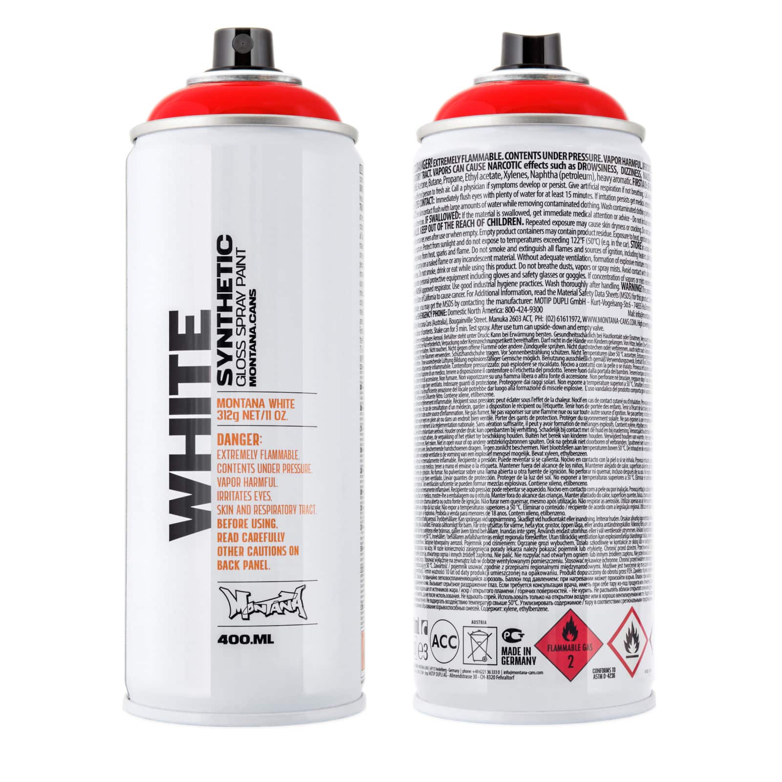 Montana&#x2122; Cans WHITE Spray Paint