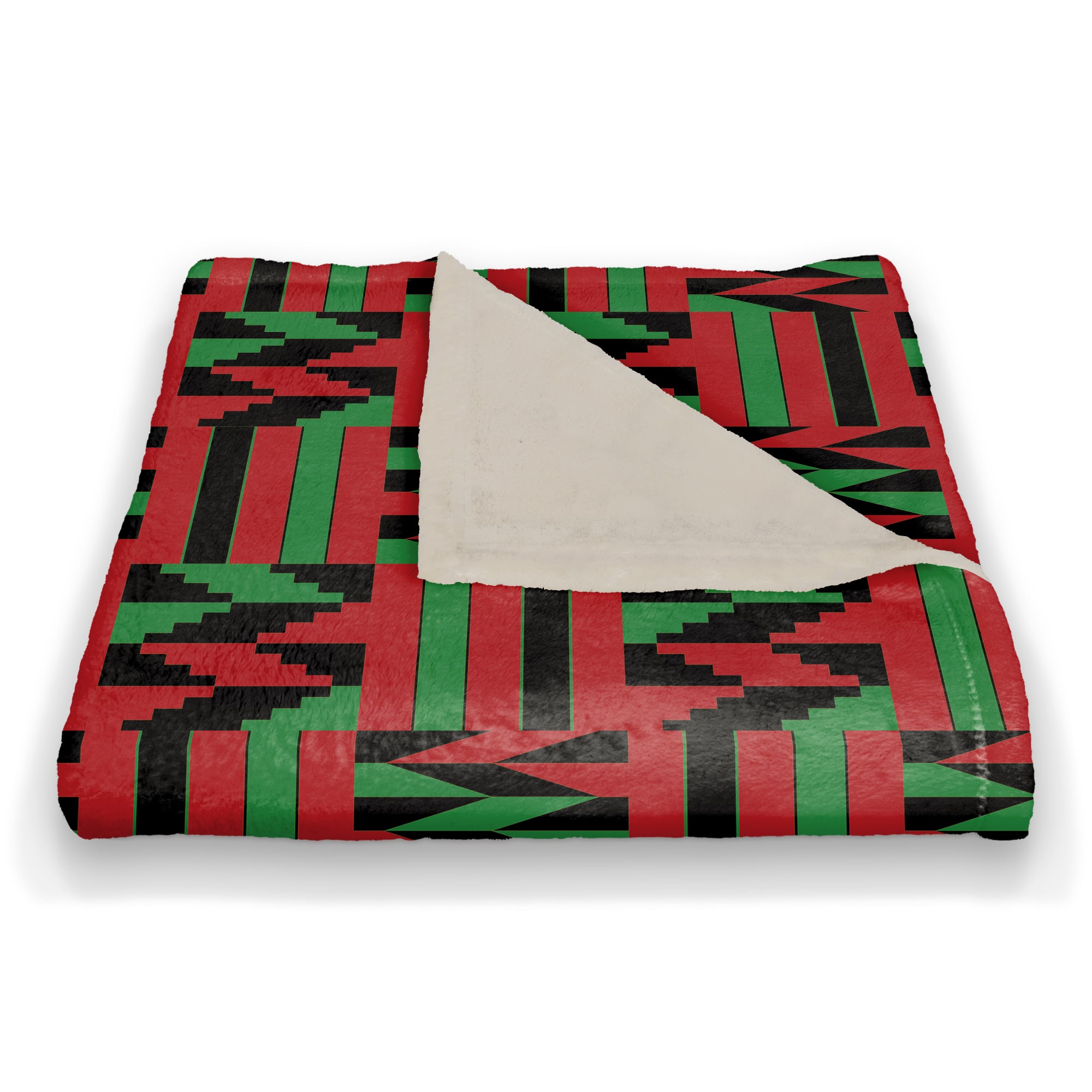 Kwanzaa Patch Pattern Coral Fleece Blanket