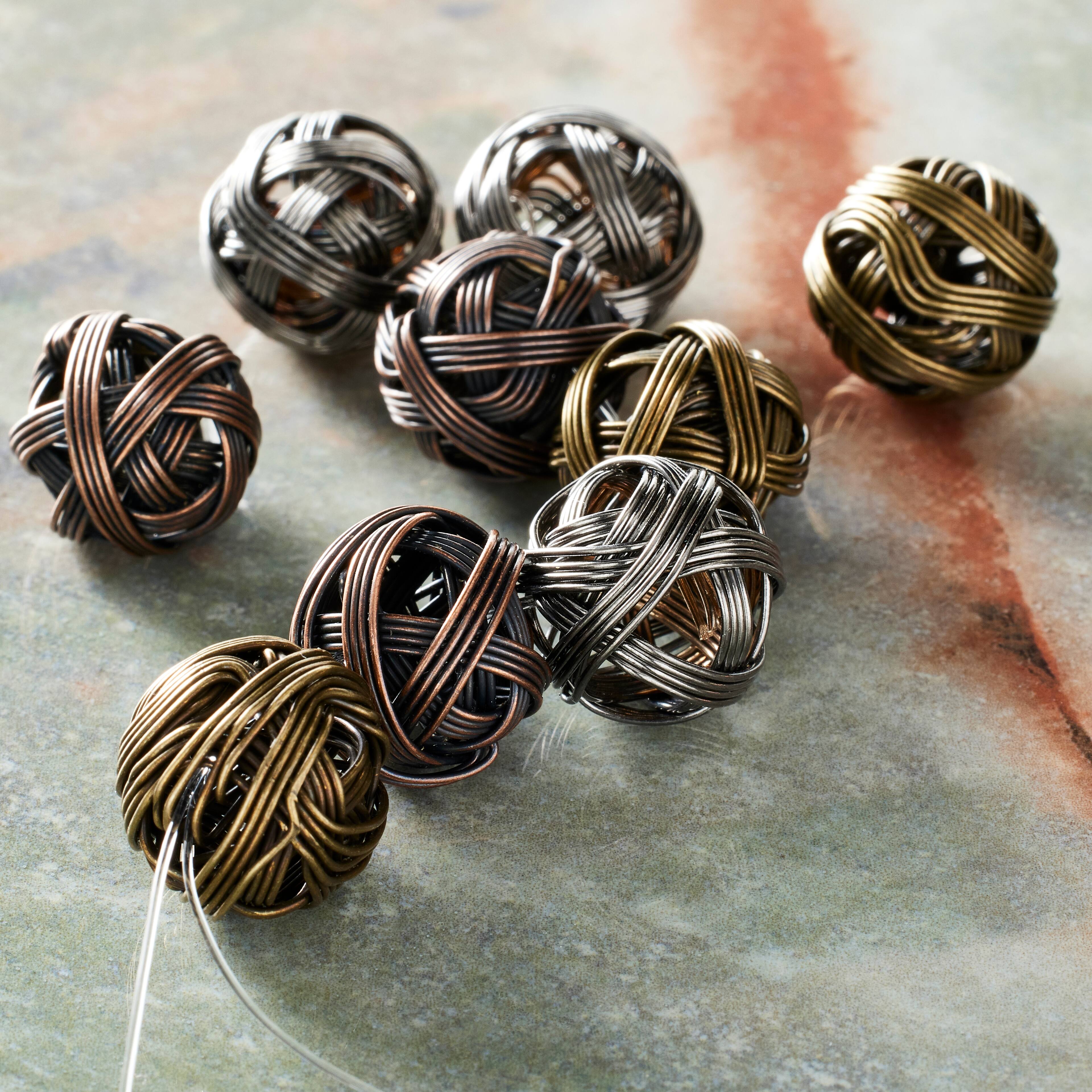 Multicolor Wire Ball Metal Beads, 15mm by Bead Landing™