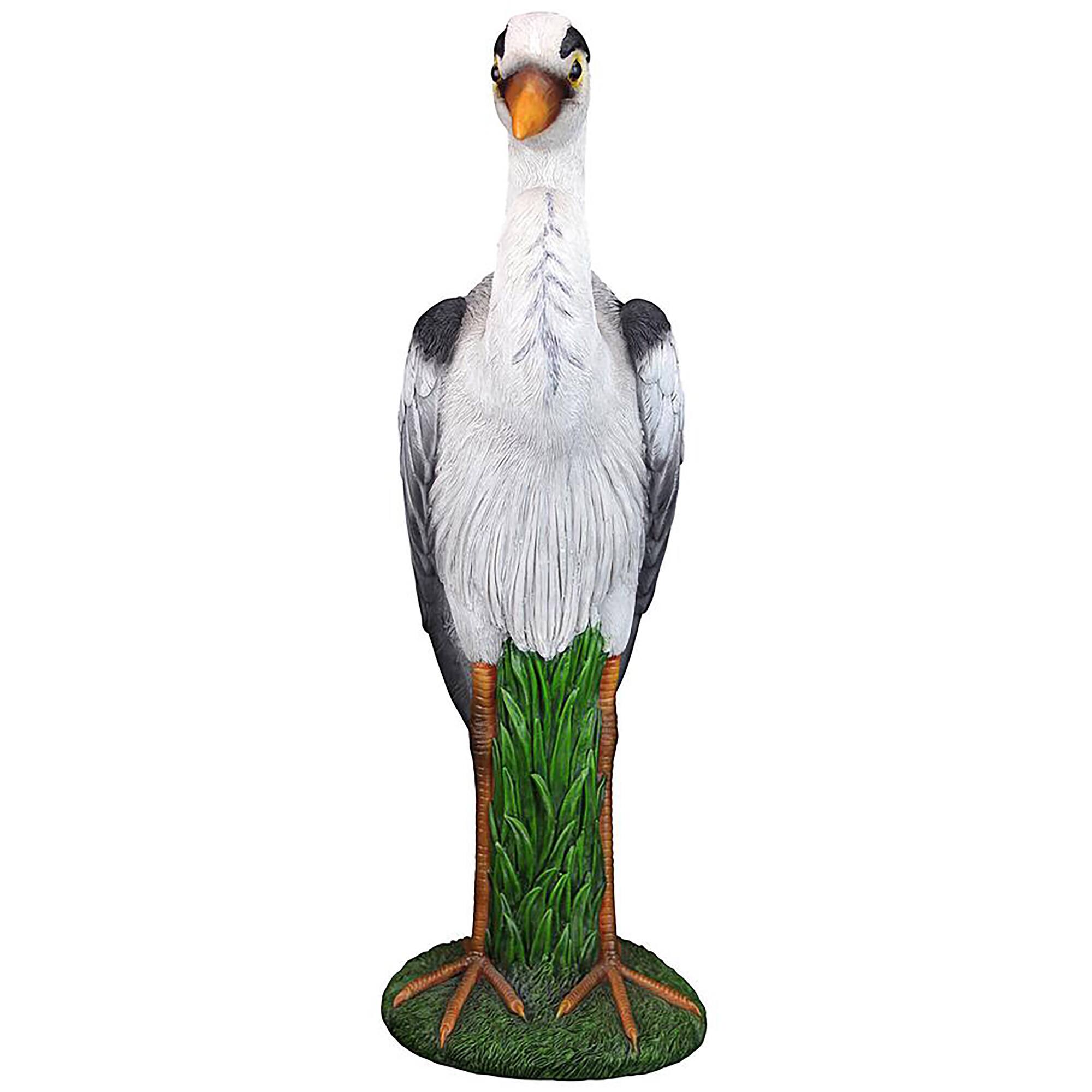 Design Toscano 18" Gray Heron Coastal Bird Statue