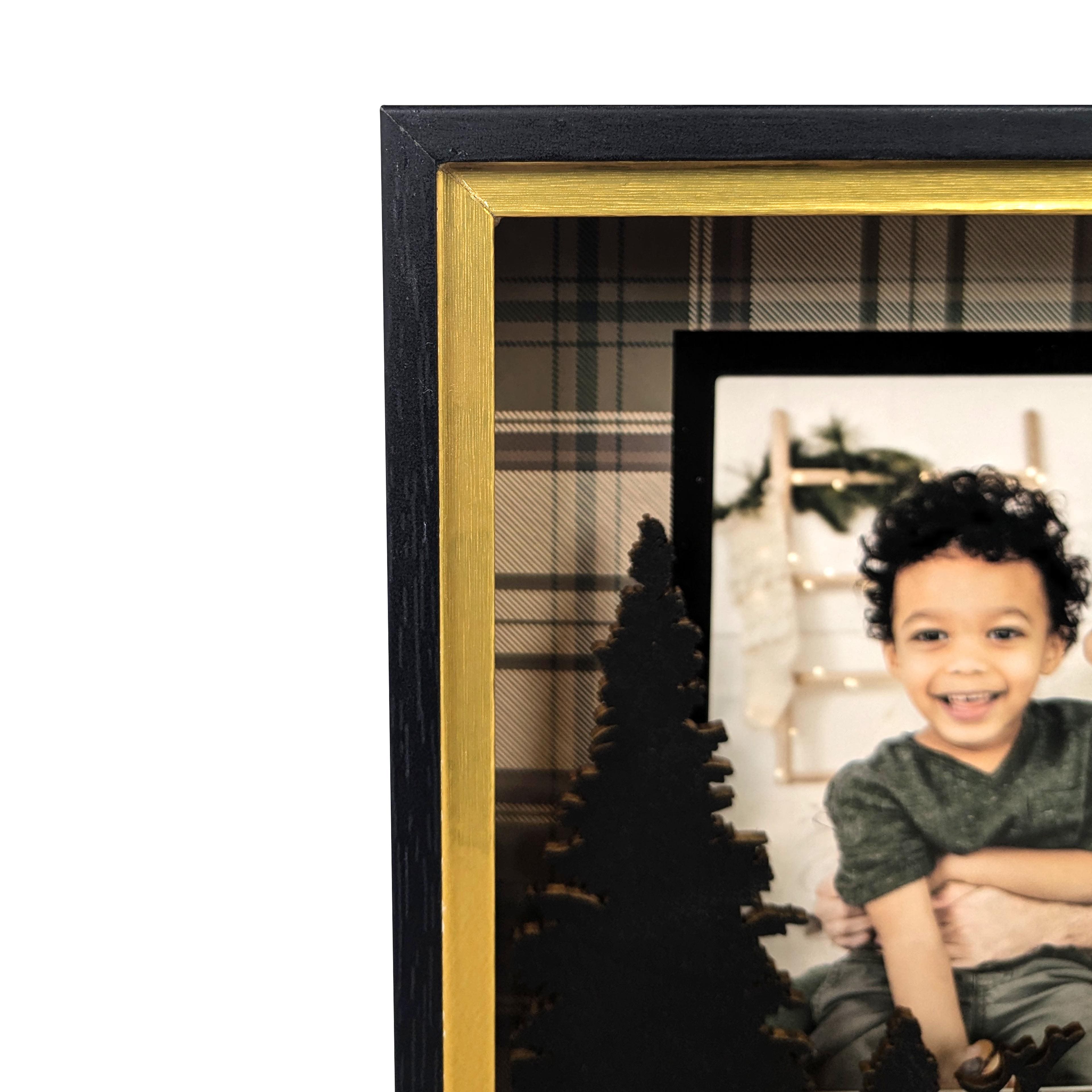 5&#x22; x 7&#x22; LED Plaid with Tree Scene Tabletop Frame by Studio D&#xE9;cor&#xAE;