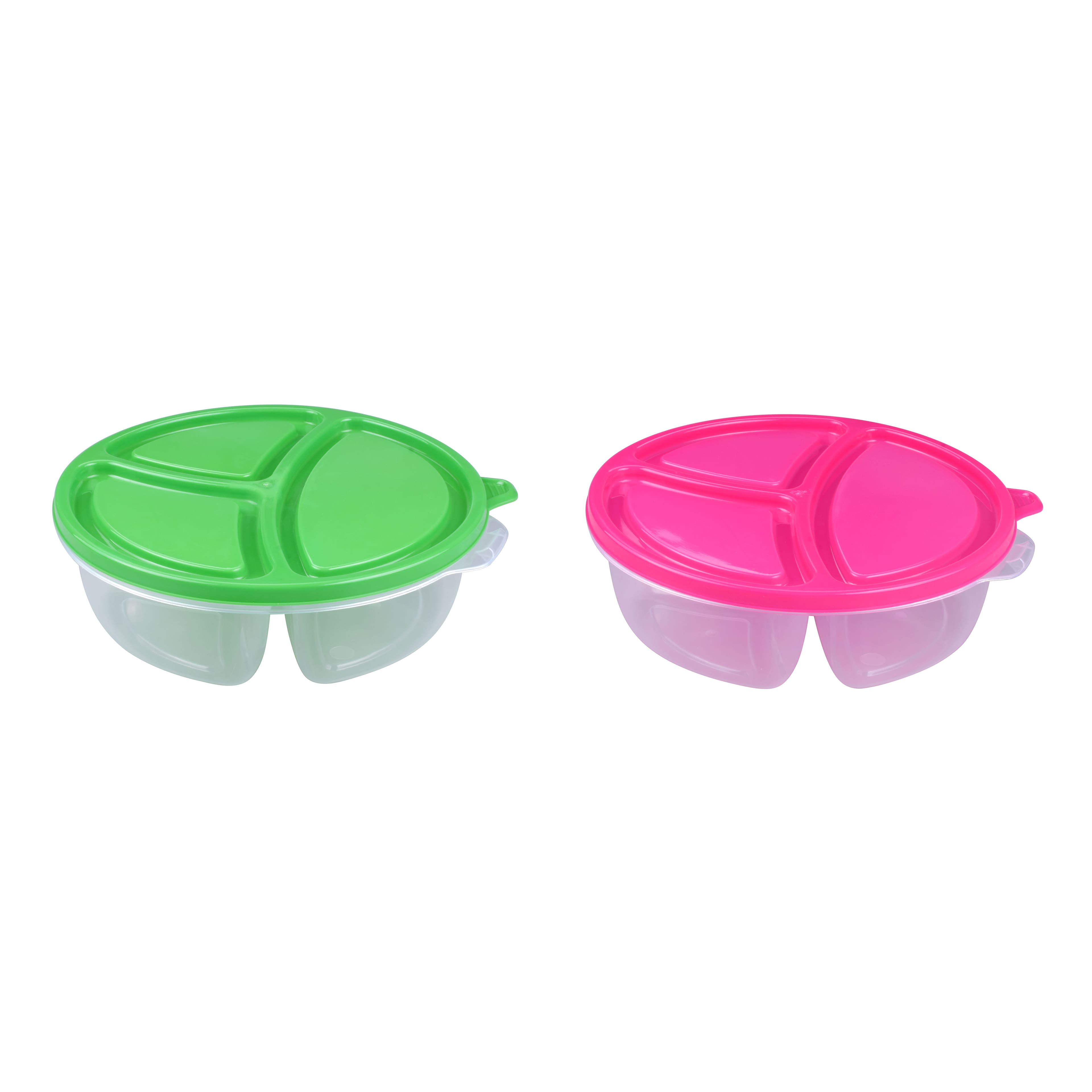 9&#x22; Green &#x26; Pink Storage Container Set by Makery&#x2122;