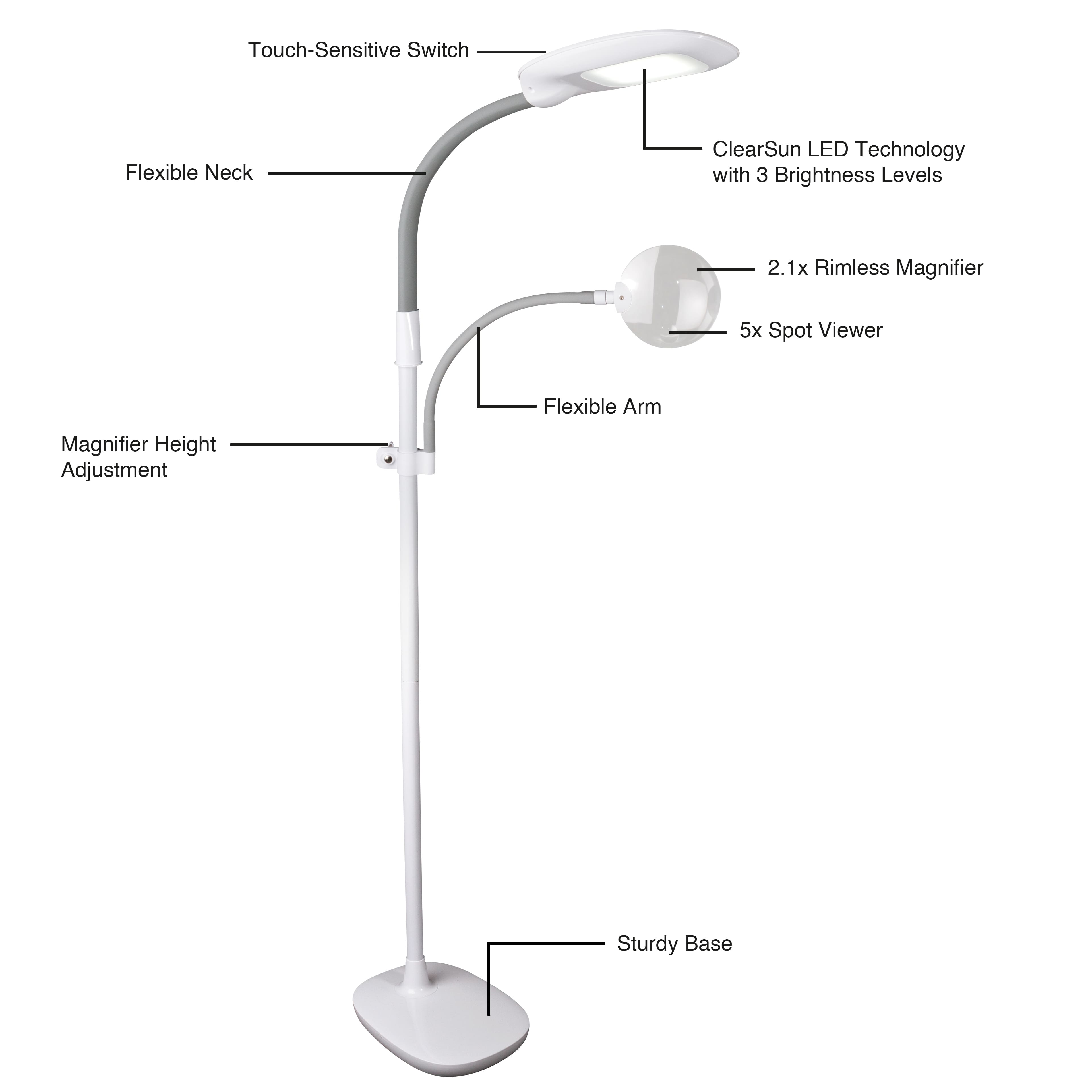 OttLite EasyView LED Craft Floor Lamp