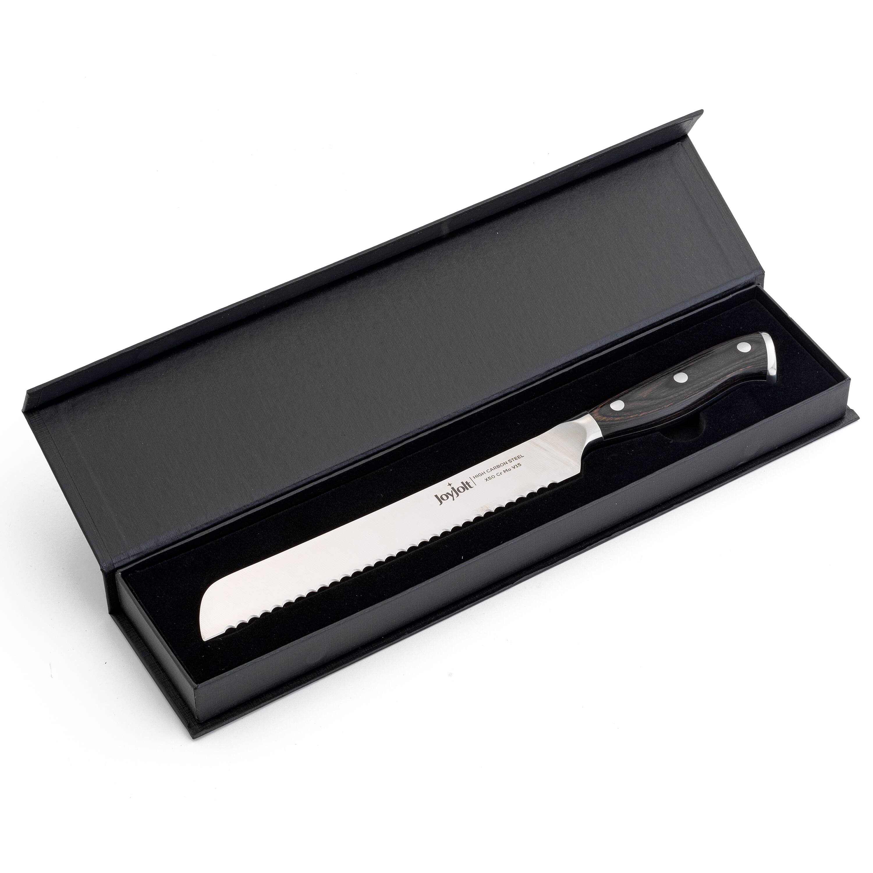 JoyJolt&#xAE; 8&#x22; High Carbon Steel Bread Knife