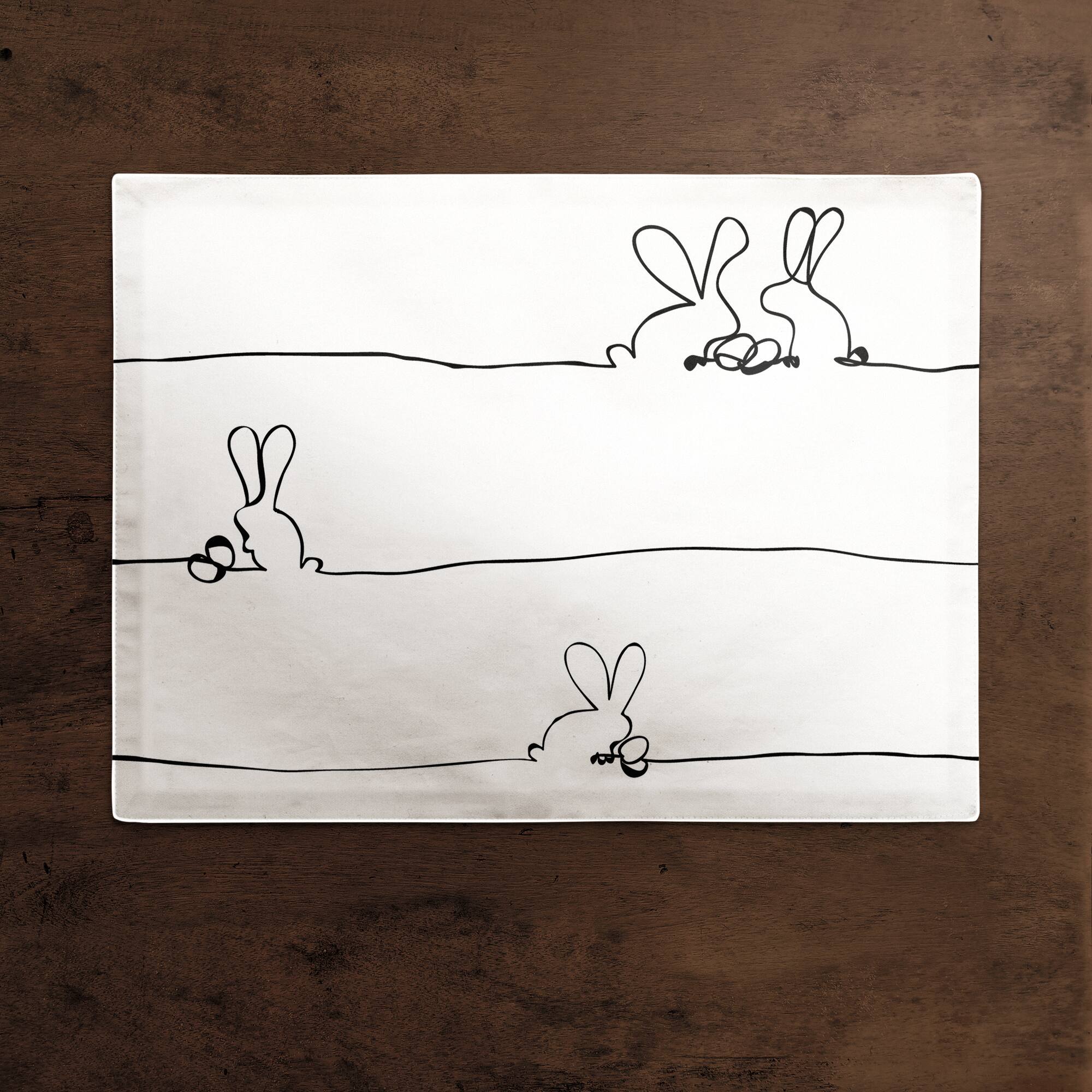 Easter Bunnies Contour 2 18" x 14" Poly Twill Placemat