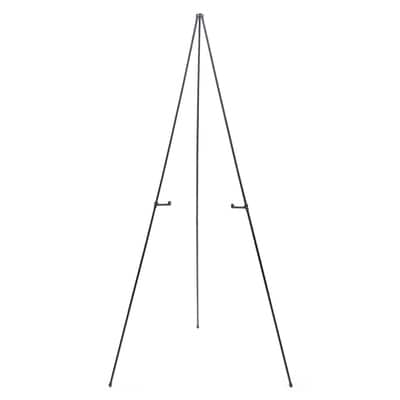   Basics Easel Stand, Instant Floor Poster, Lightweight,  Collapsible and Portable with Tripod Base, Black Steel(supports 5 pounds) :  Home & Kitchen