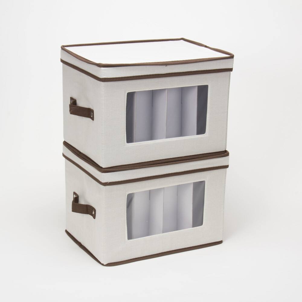 Household Essentials Champagne Glassware Storage Box