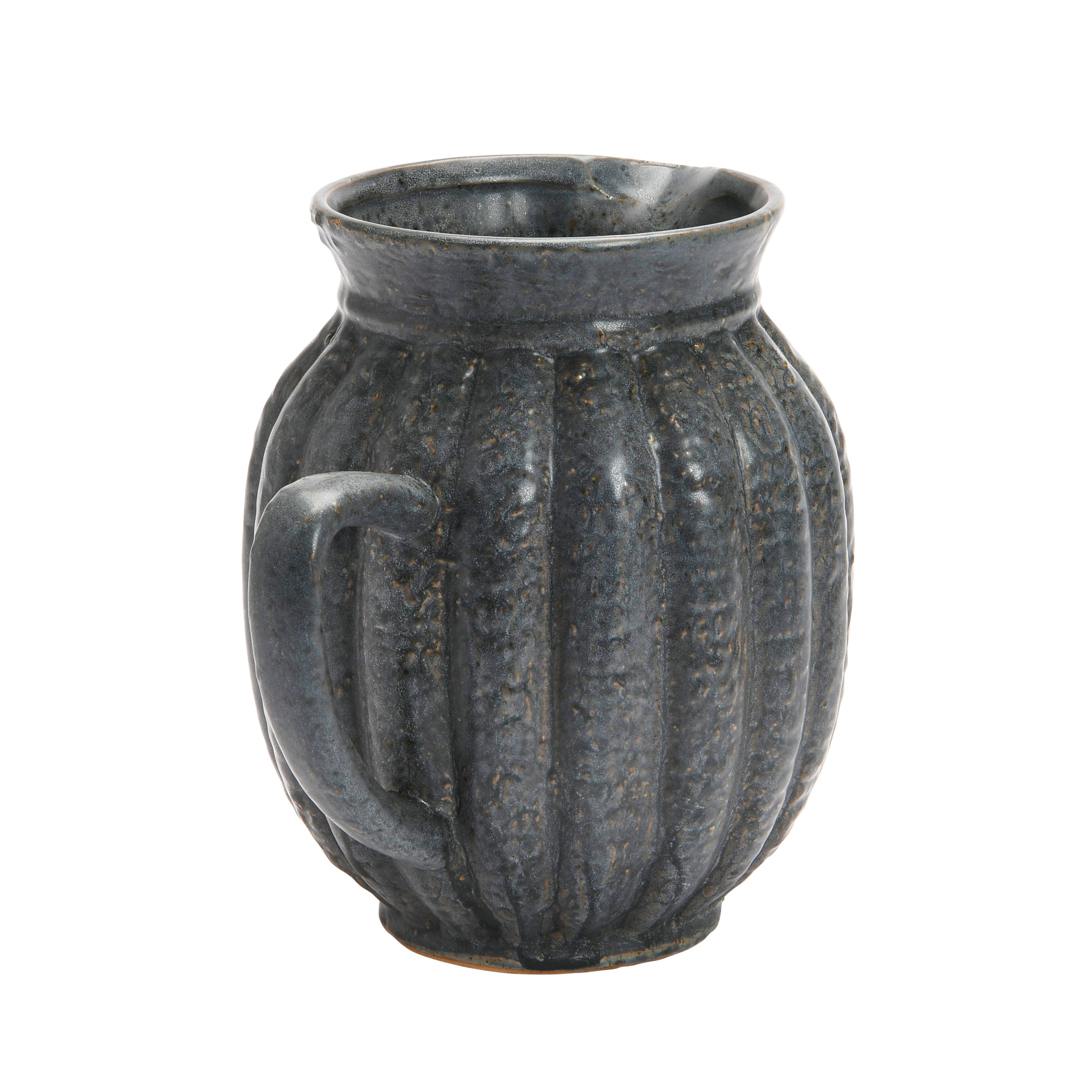Hello Honey® 2.5qt. Matte Black Stoneware Fluted Pitcher