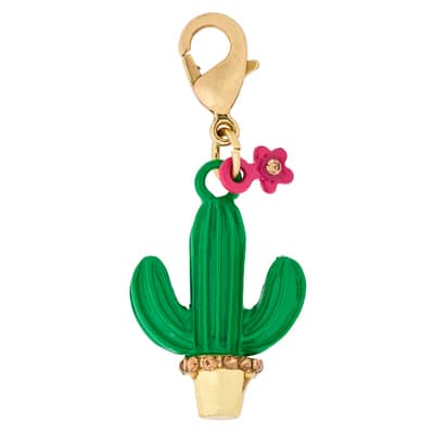 Charmalong™ Gold Cactus Charm By Bead Landing™ image