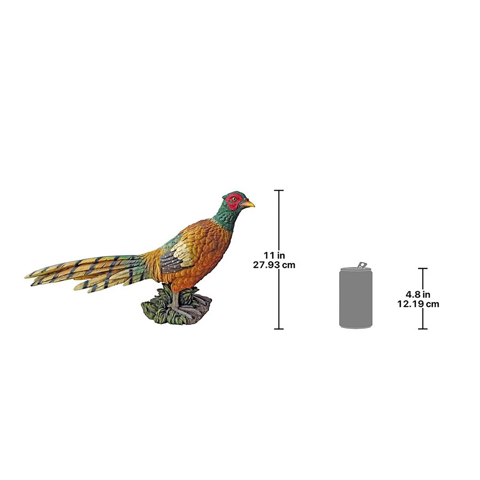 Design Toscano 11&#x22; Standing Pheasant Game Bird Statue