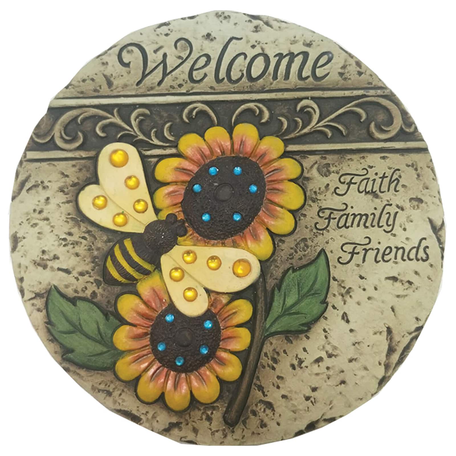 Santa's Workshop 9.5" Sunflower Welcome Stepping Stone