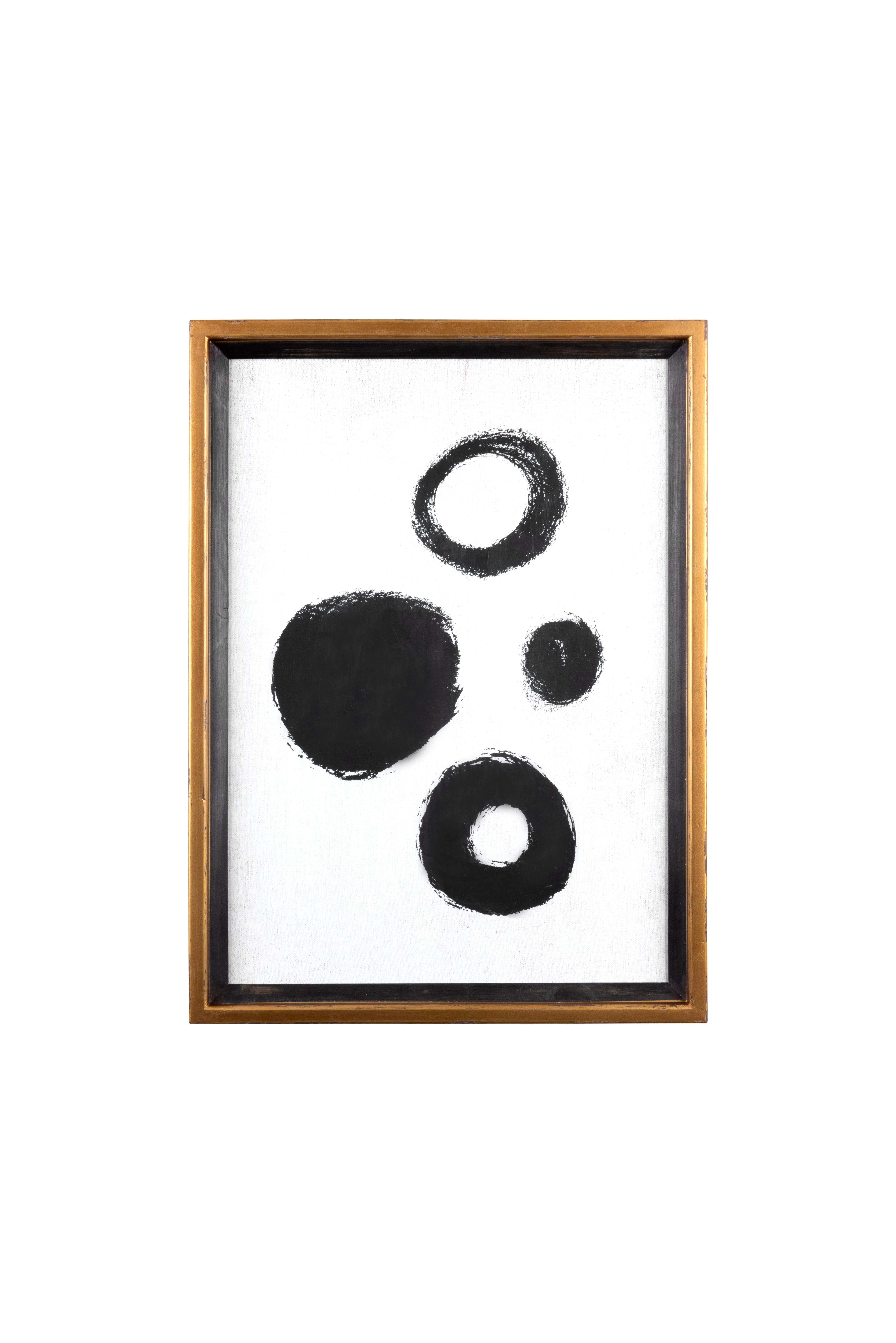 Hello Honey® Black and White Abstract Wood Framed Wall Décor Set