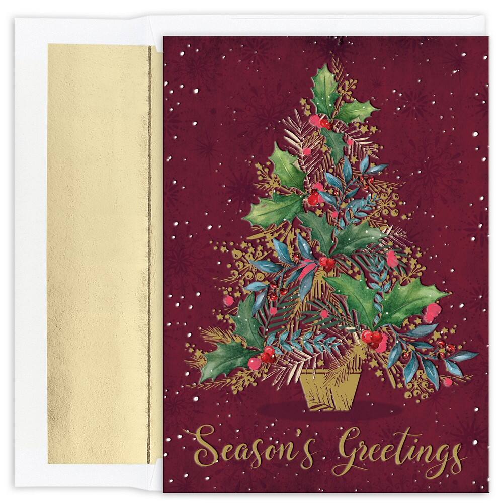 Glass Globe Evergreen Christmas Card, 308426 | The Gallery Collection
