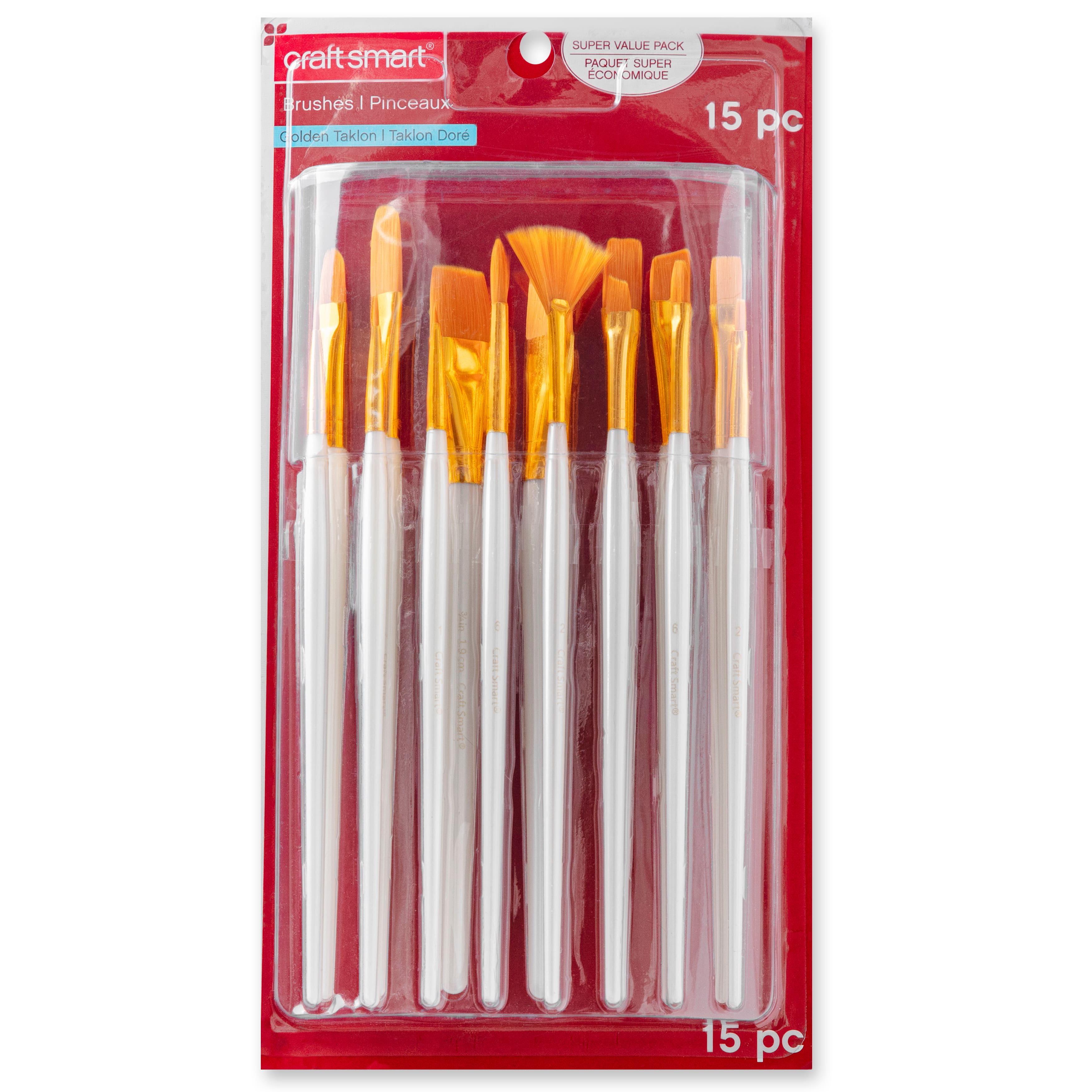 6 Pack: Golden Taklon Brush Set by Craft Smart®