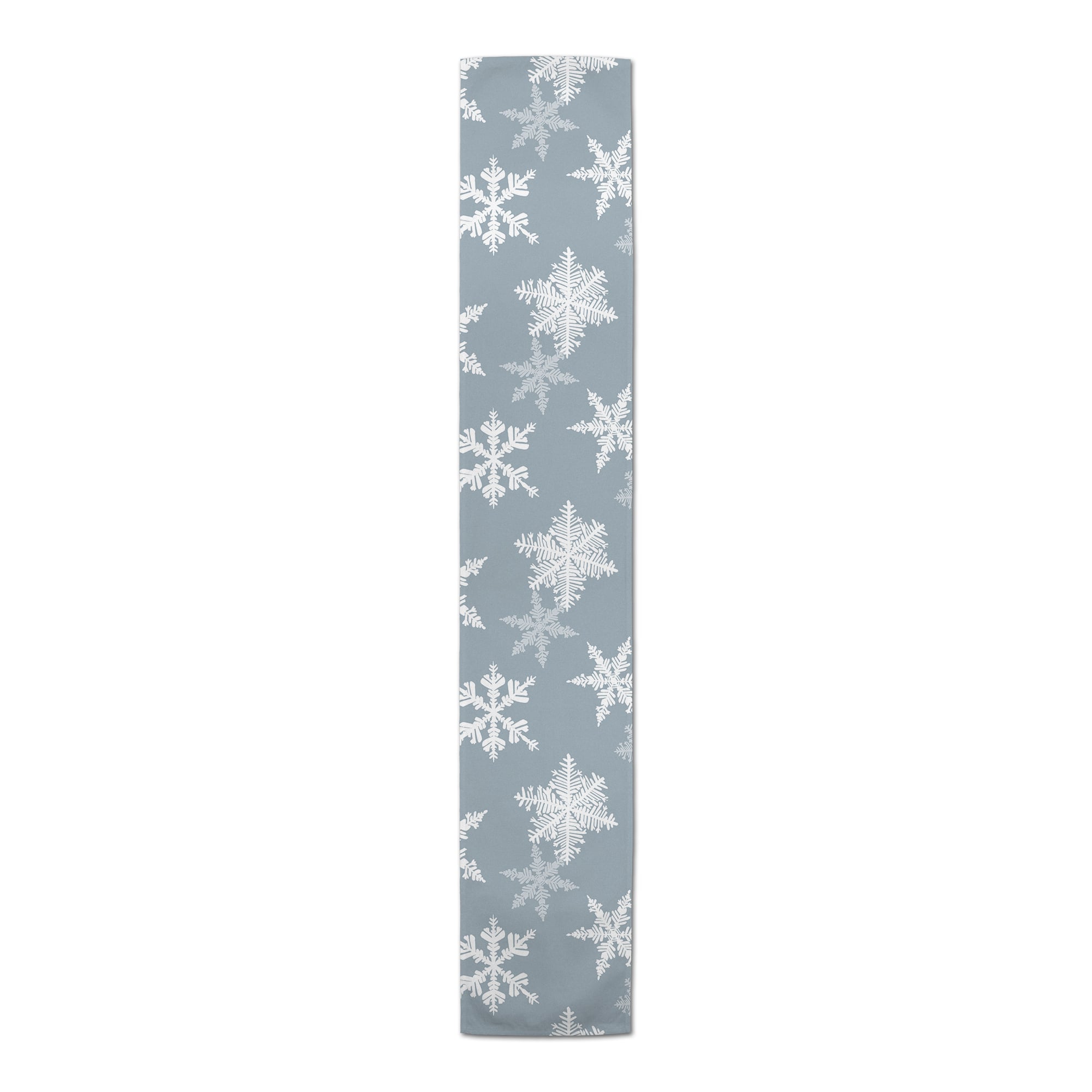 Blue Snowflake Pattern 16" x 90" Cotton Twill Runner