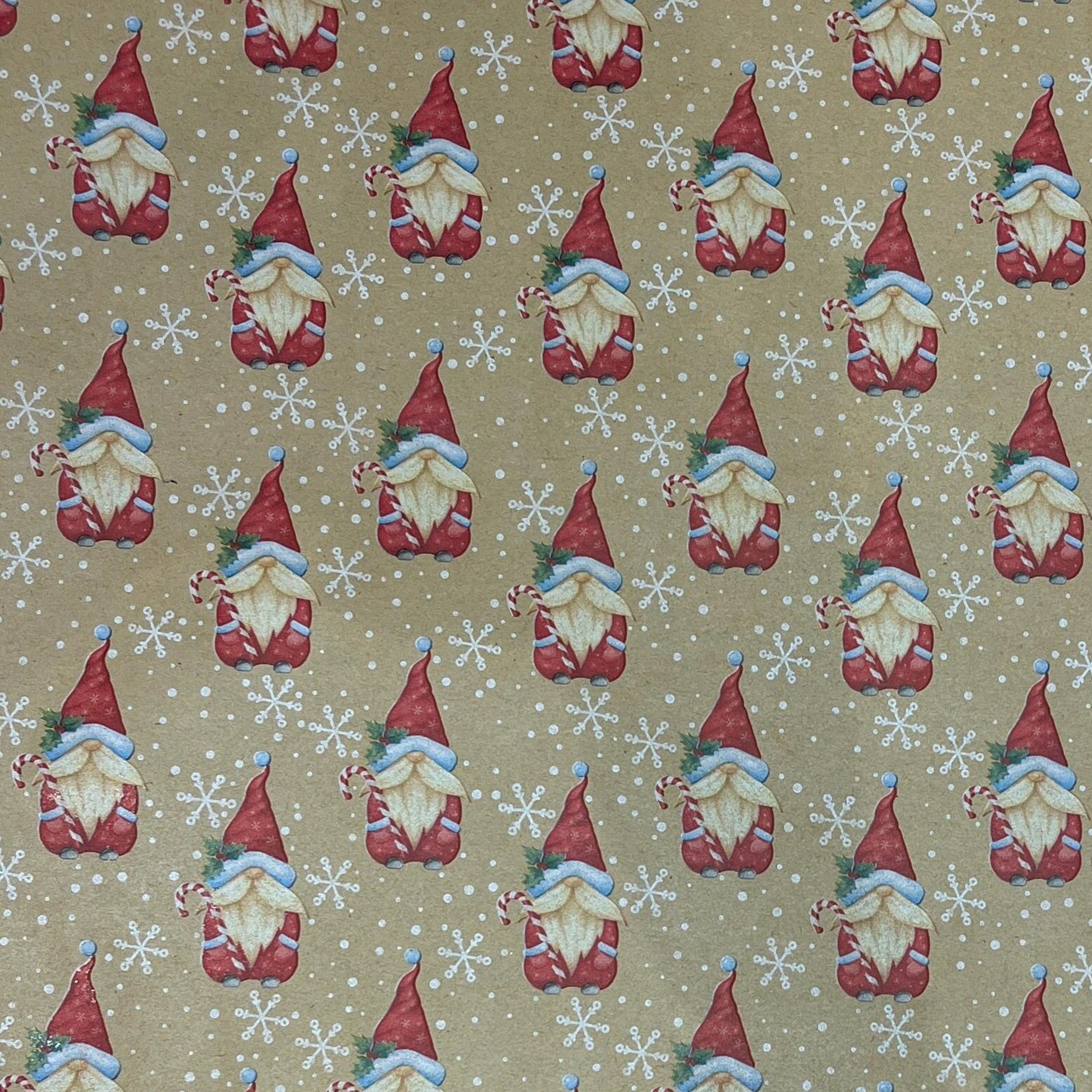 Kraft with Gnomes Premium Gift Wrap by Celebrate It™