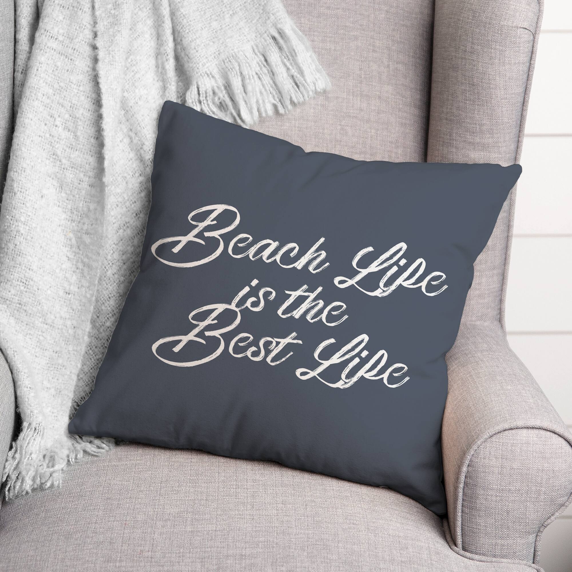 Beach Life Is the Best Life Throw Pillow