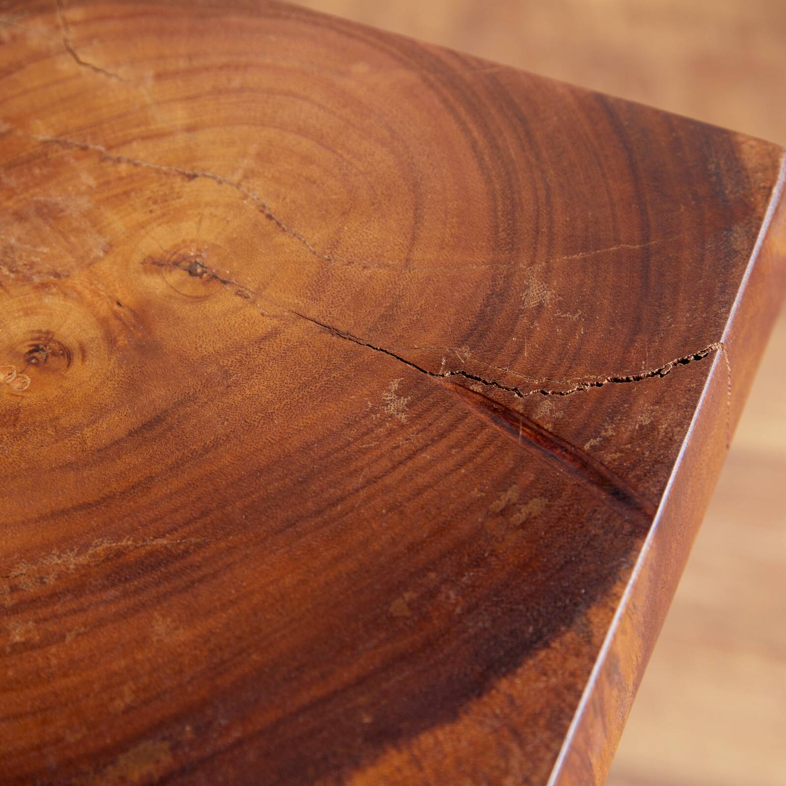 Brown Saur Wood Contemporary Accent Table