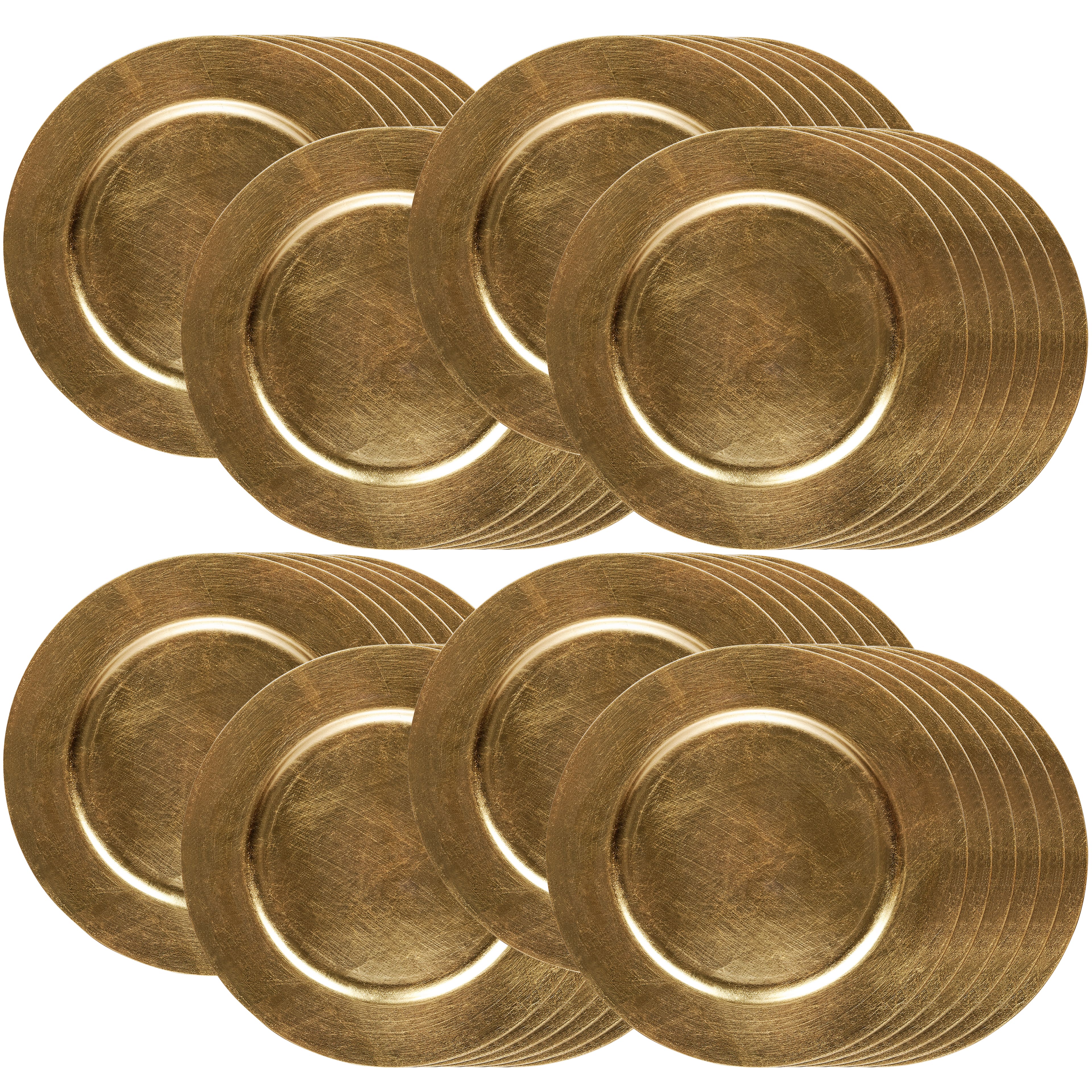8 Packs: 6 ct. (48 total) 13&#x22; Gold Chargers by Celebrate It&#x2122;