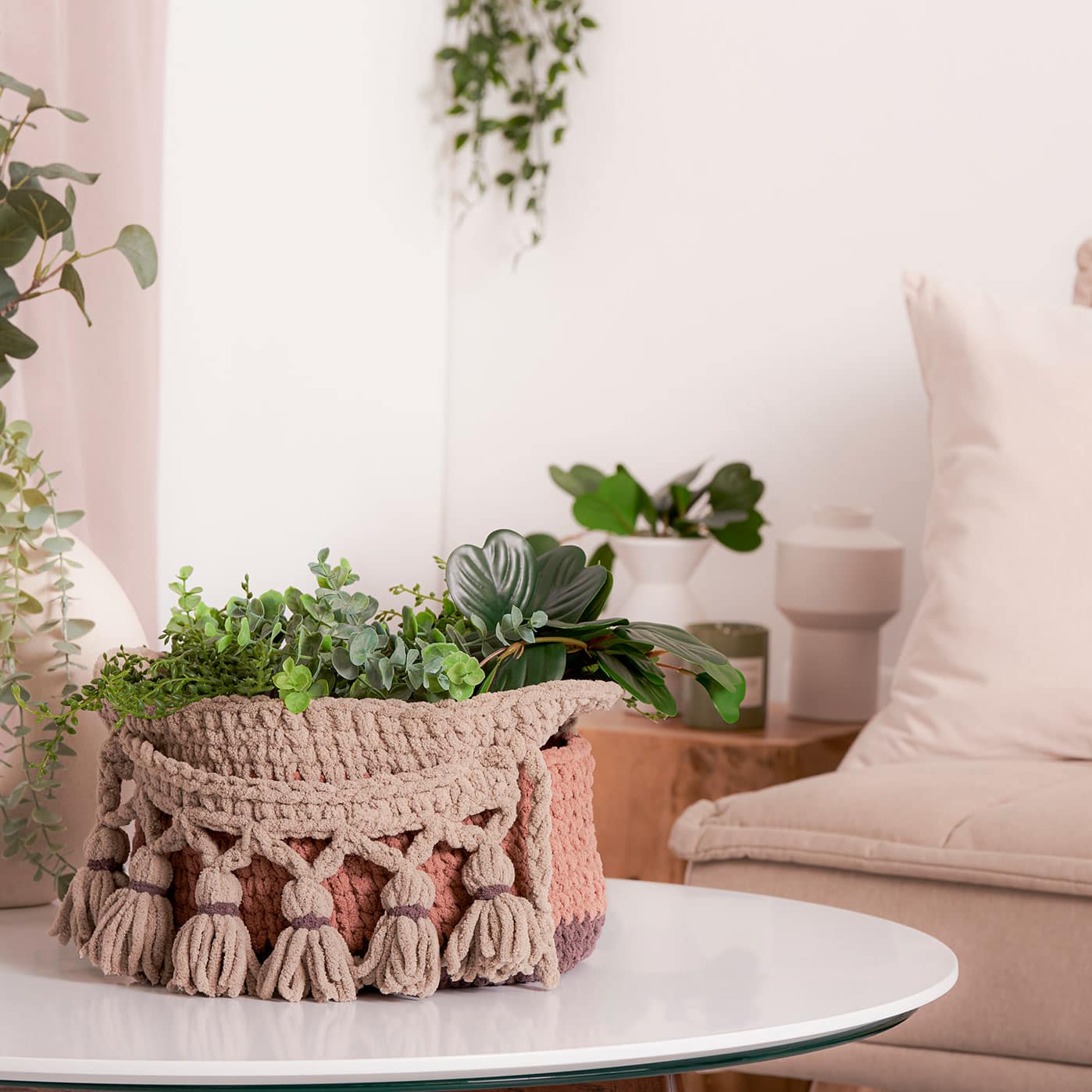 Bernat® Blanket O'Go™ Crochet One and Done Fancy Basket