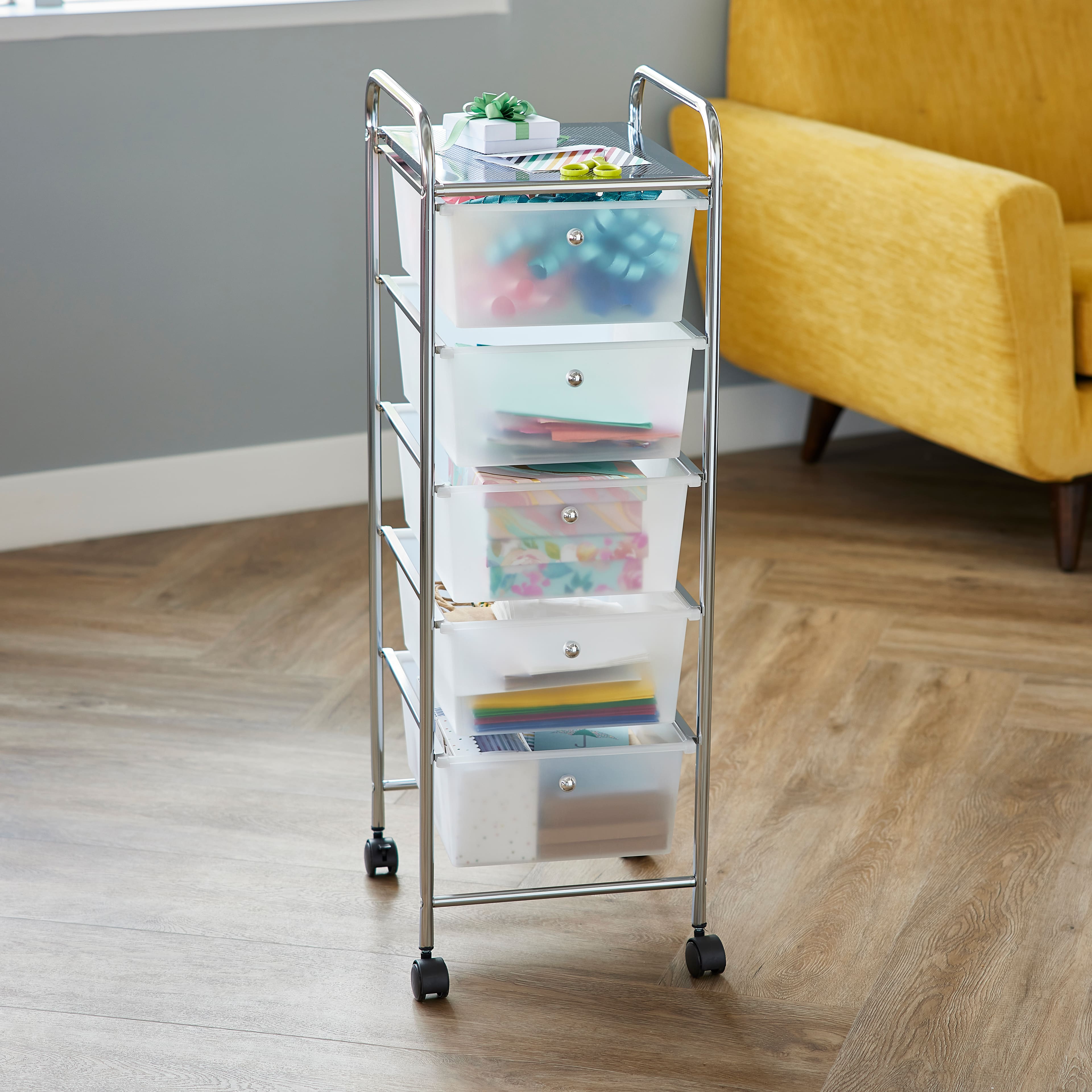 5 Drawer Rolling Cart by Simply Tidy®