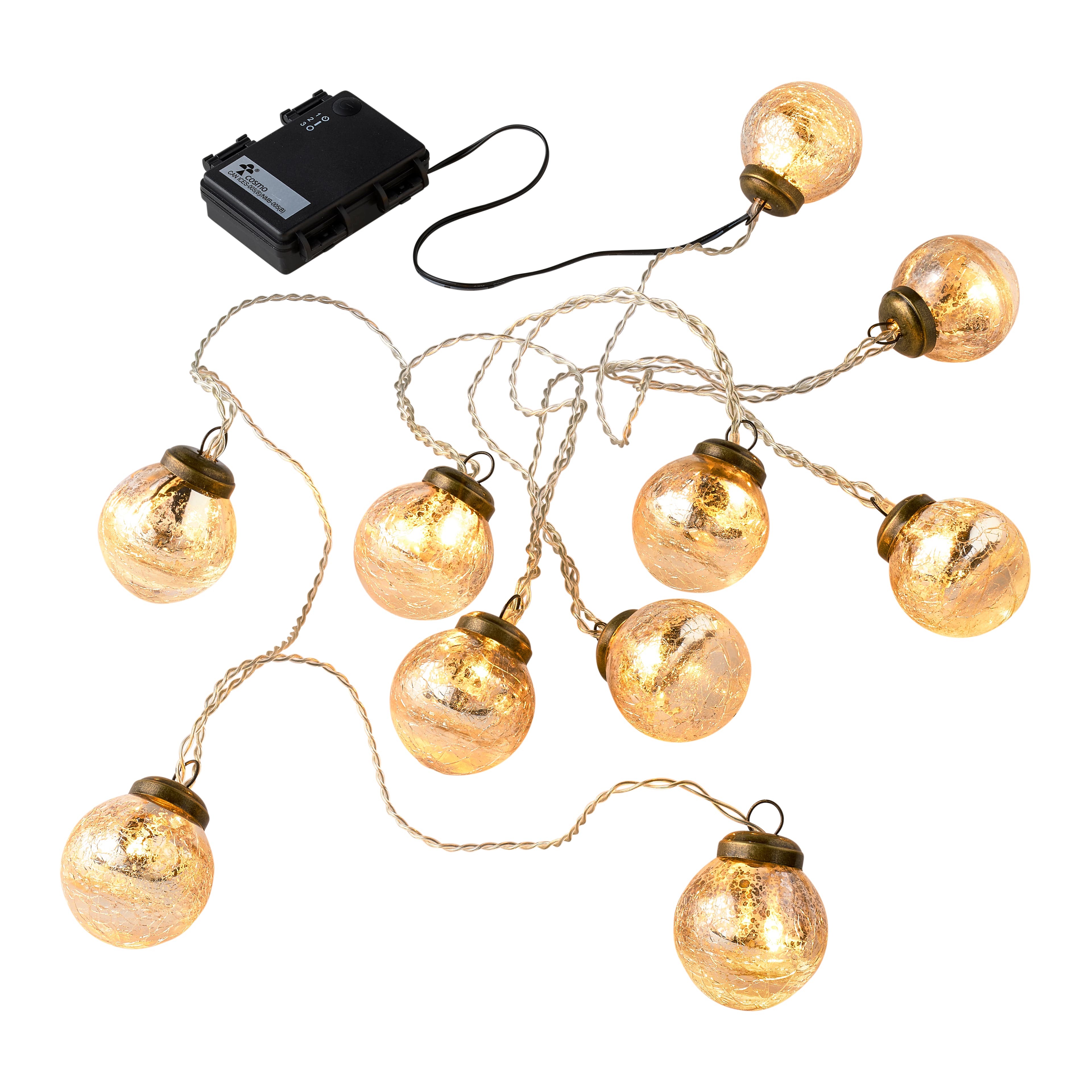10ct. Warm White LED Silver Globe String Lights by Ashland&#xAE;