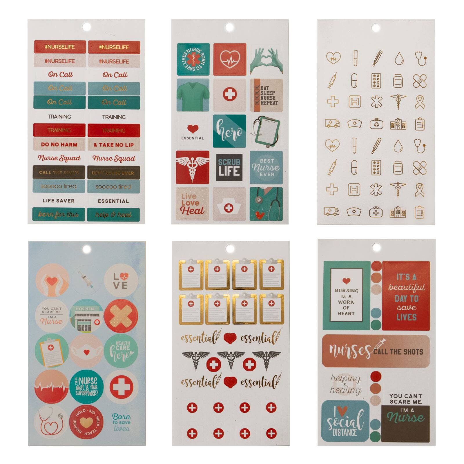 12 Pack: Nurse Stickers by Recollections™