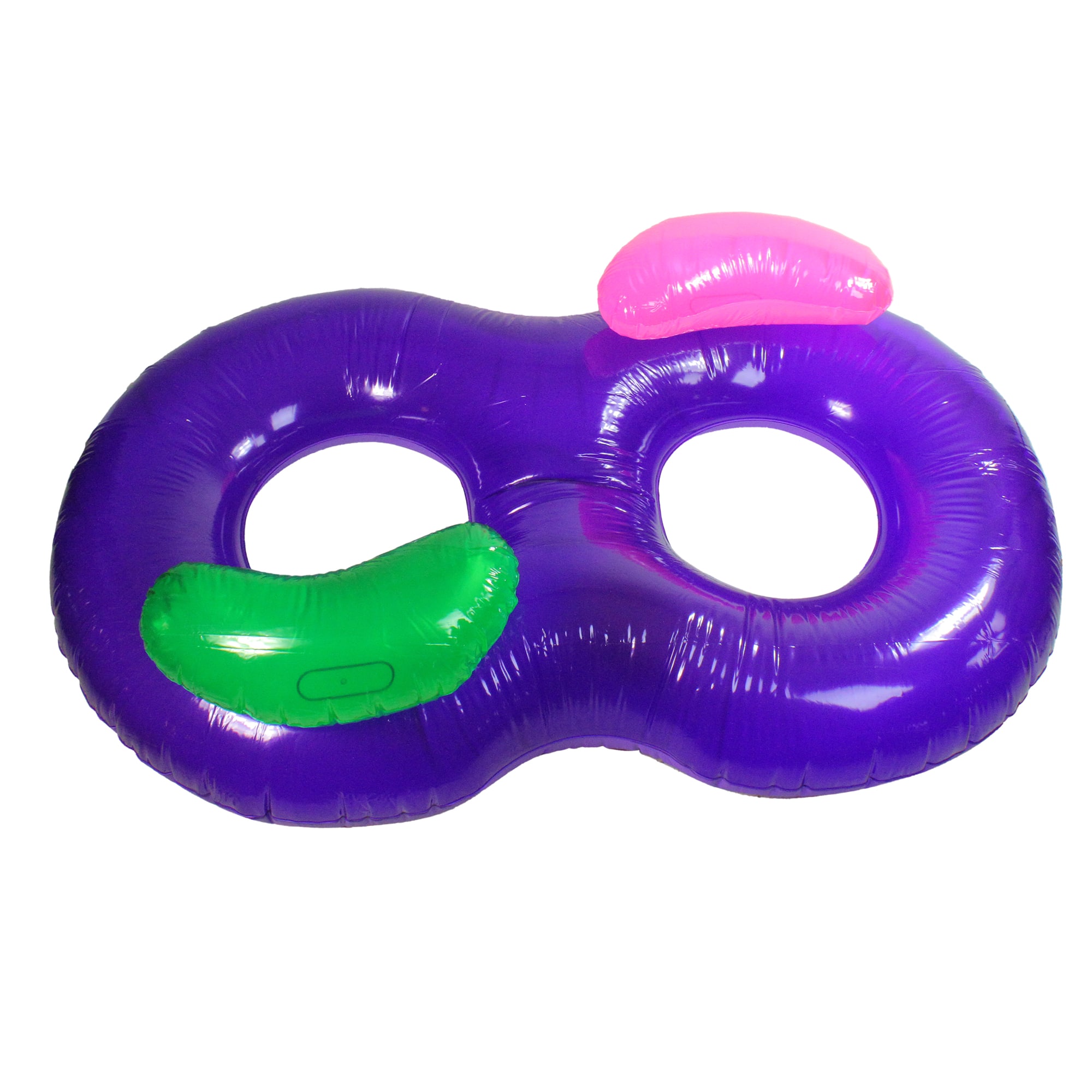 76" Purple Side by Side Inflatable Swimming Pool Lounger Raft