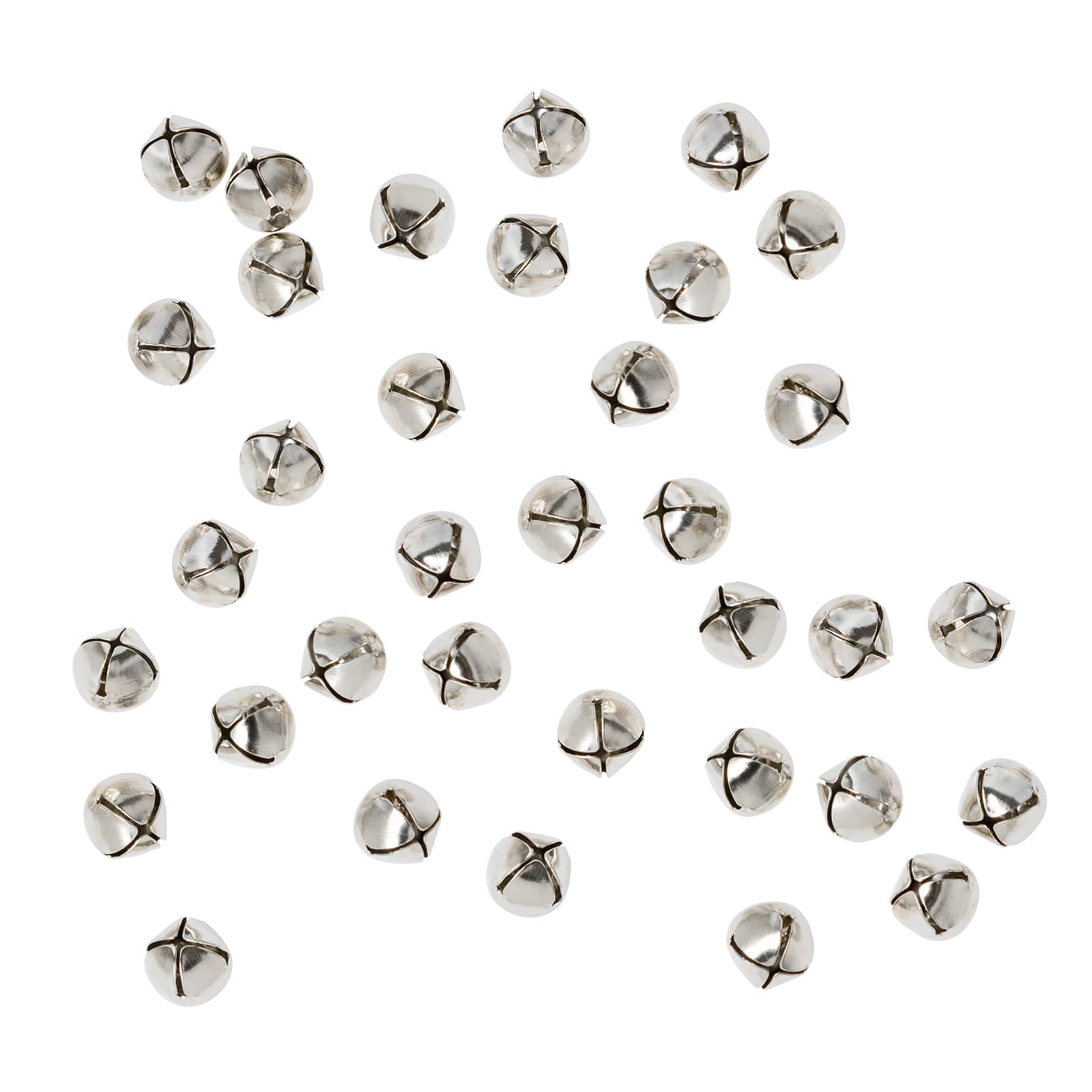 12 Packs: 70 ct. (840) 9mm Silver Jingle Bells by Creatology™