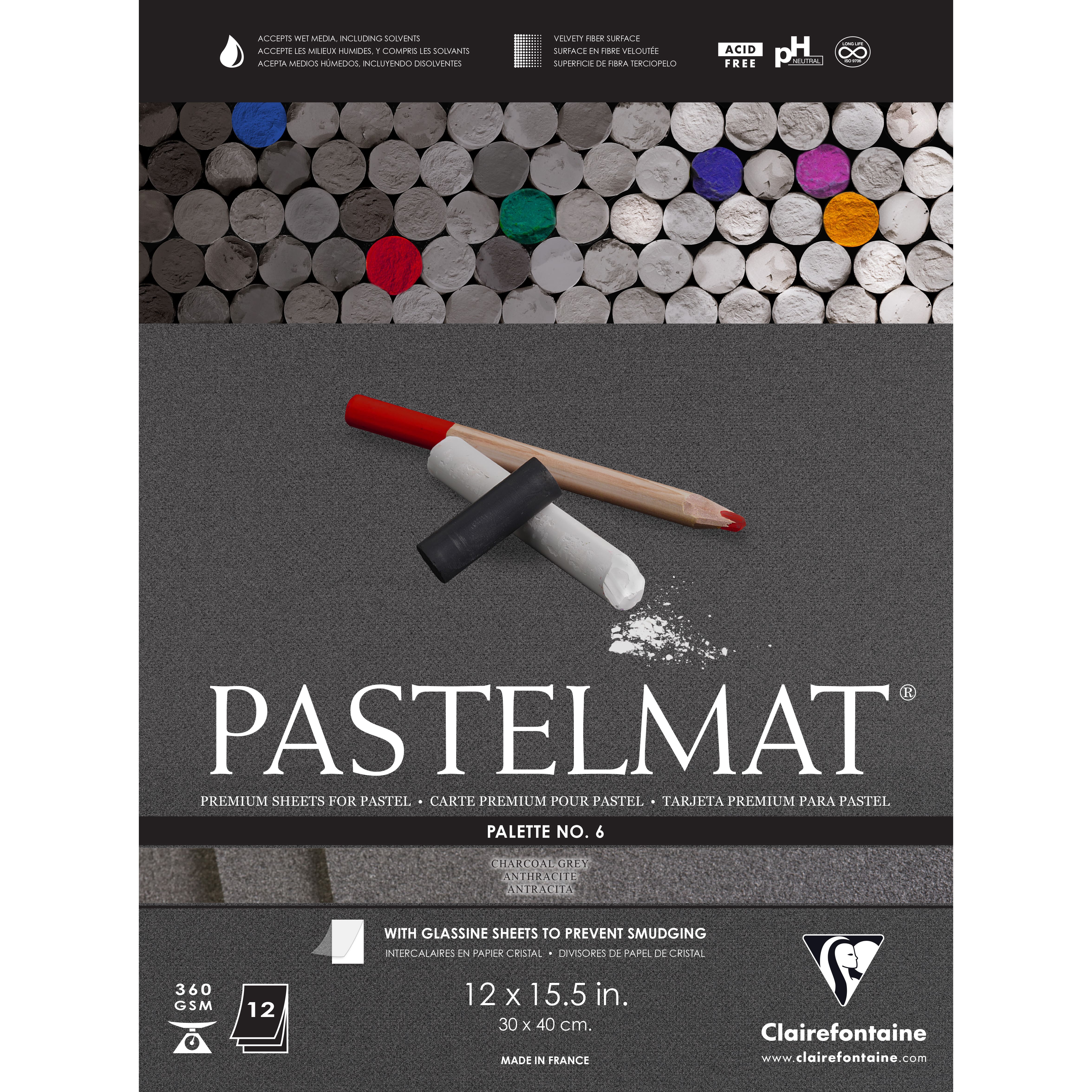 Clairefontaine Pastelmat No3 Pads White 165lb 12 Sheets