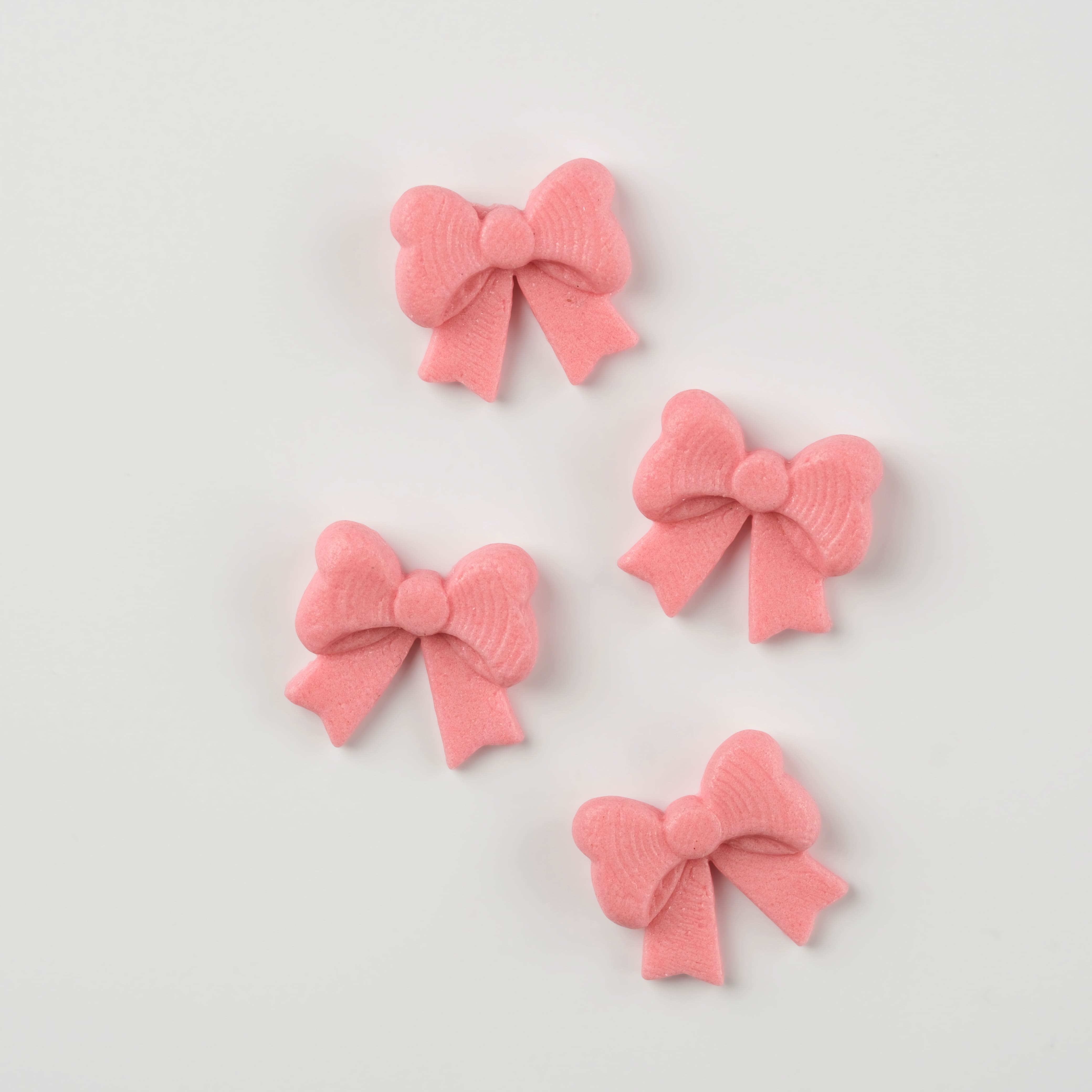 PME Cake Sweet Street&#xAE; Pink Shimmer Bows Icing Decorations