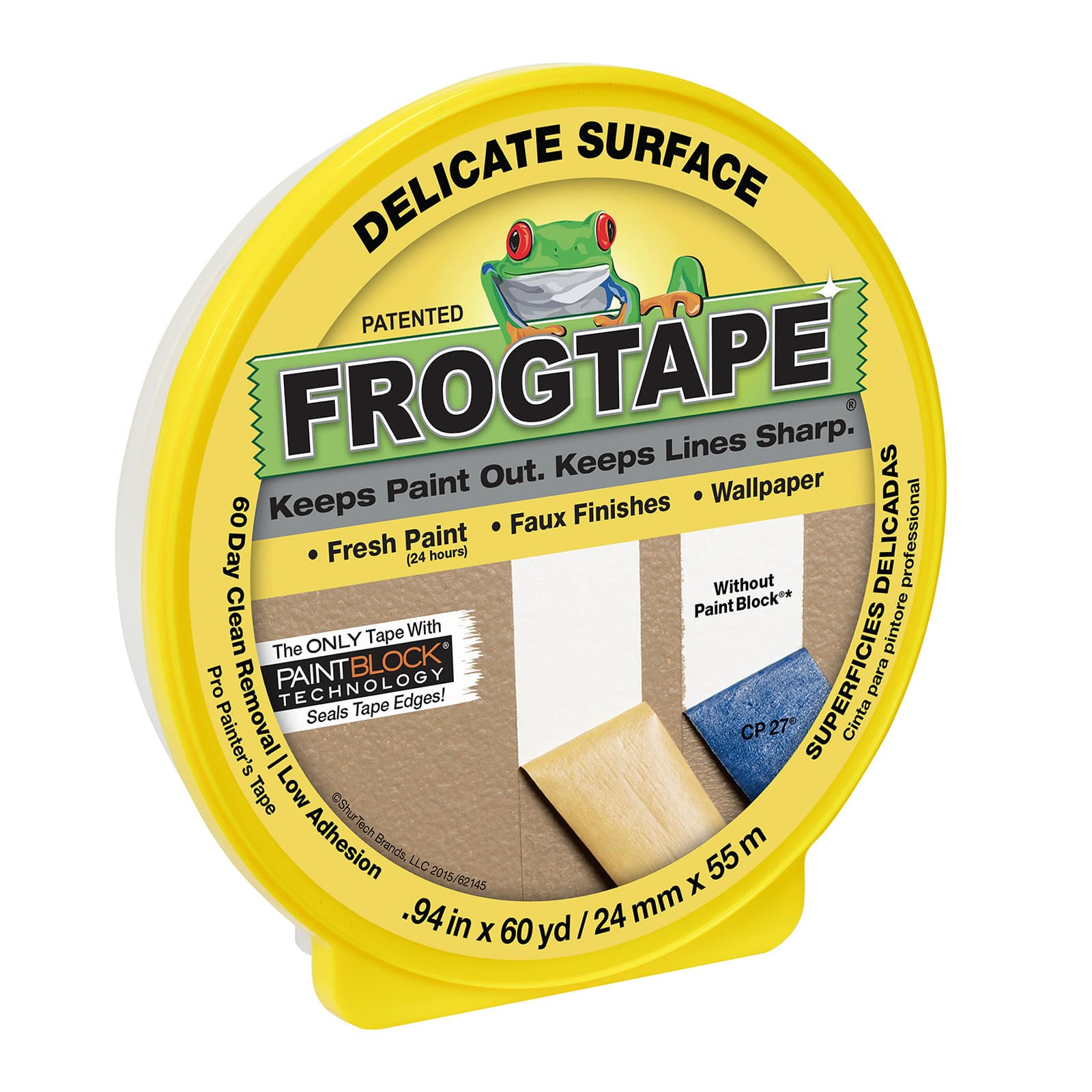 FrogTape&#xAE; Yellow Delicate Surface Painter&#x27;s Tape , 0.94&#x22; x 60yd.
