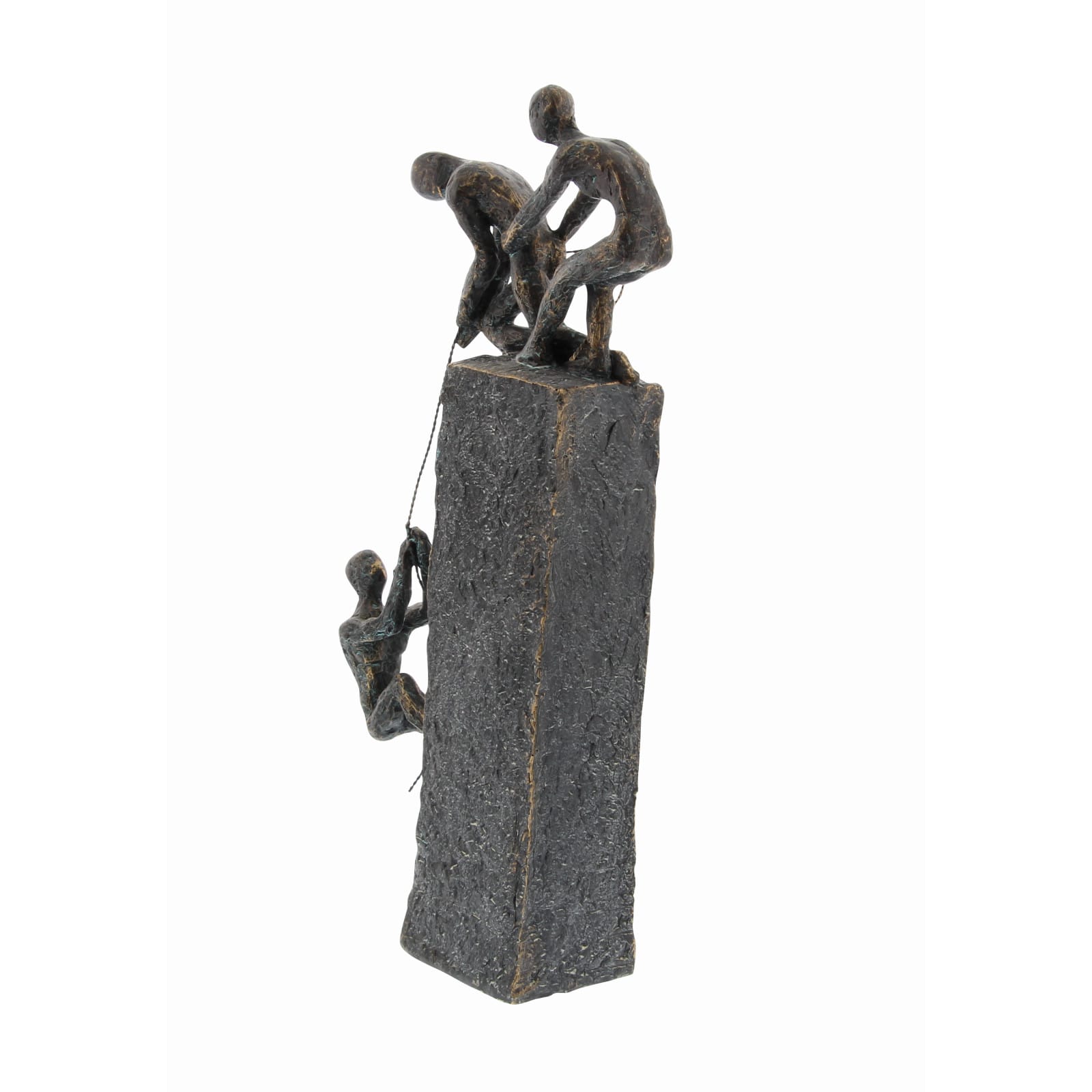 Grey Polystone Sculpture, Rock Climber 17&#x22; x 7&#x22; x 3&#x22;