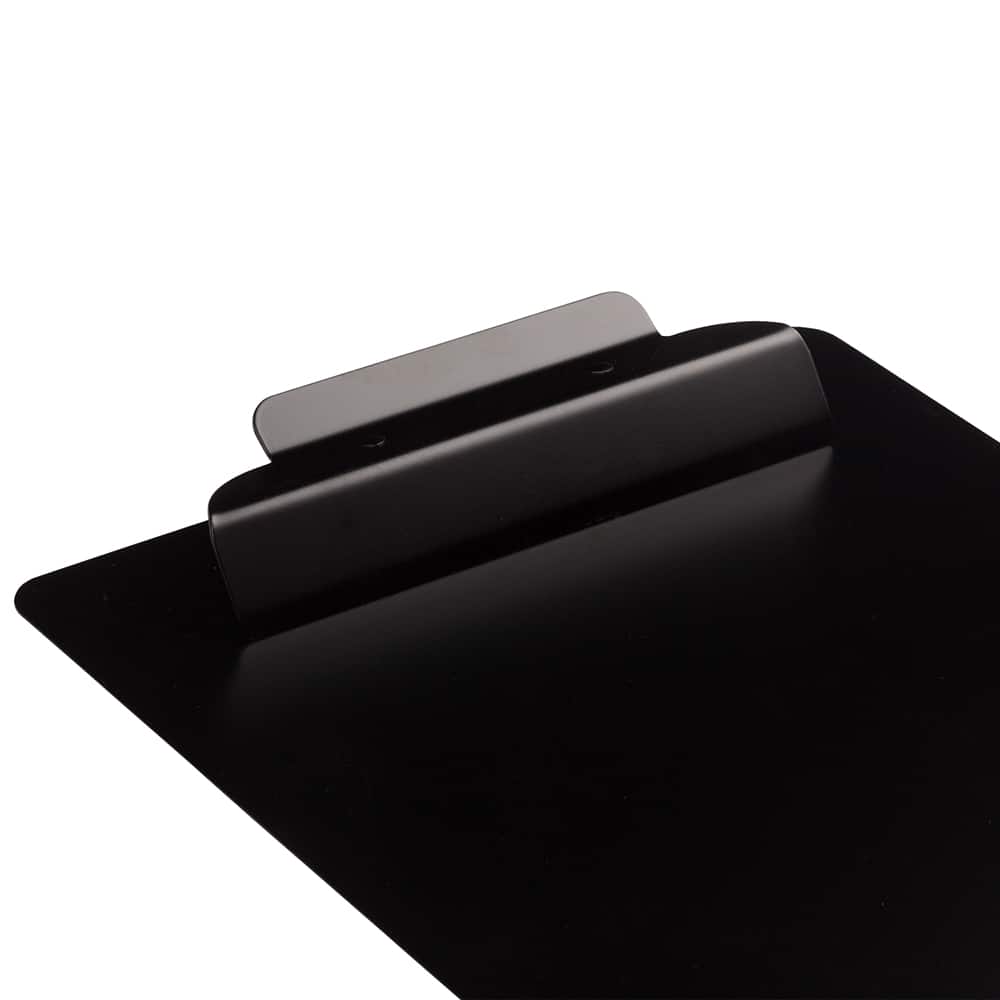 JAM Paper Black Legal Aluminum Premium Clipboard with Hinge